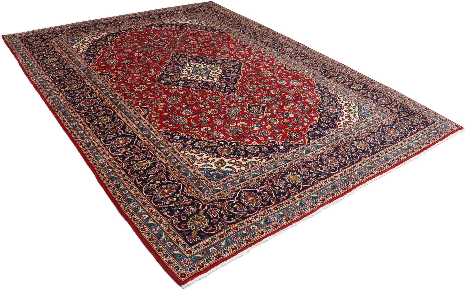 Handgeknüpfter Kashan Perserteppich 250 × 343 cm