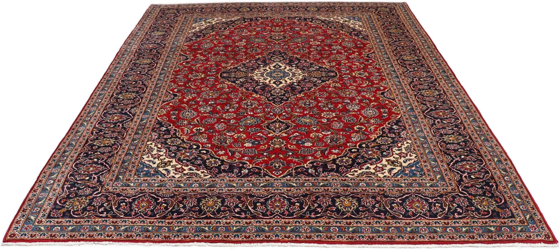 Handgeknüpfter Kashan Perserteppich 250 × 343 cm