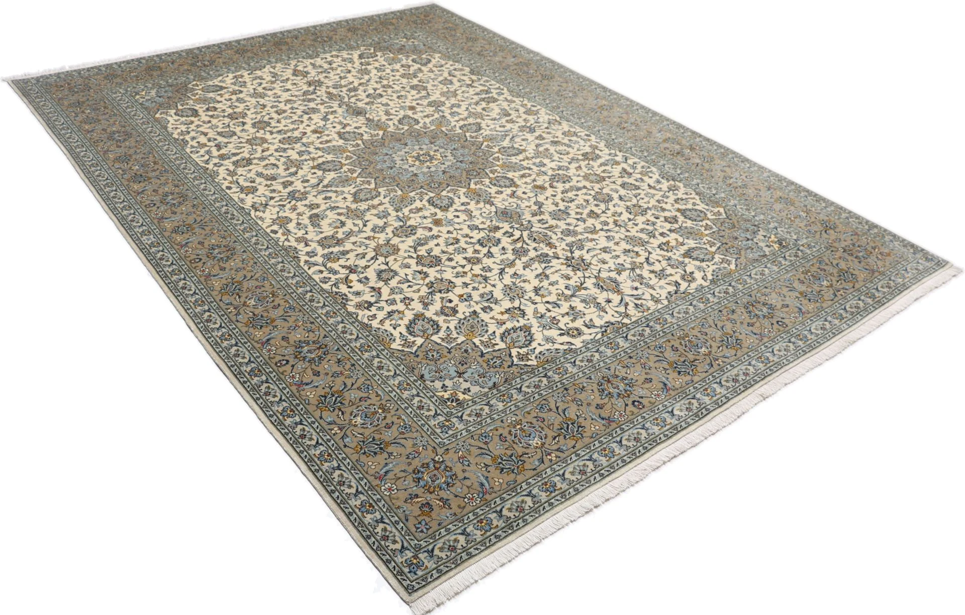 Handgeknüpfter Kashan Perserteppich, 249 × 342 cm, Wolle