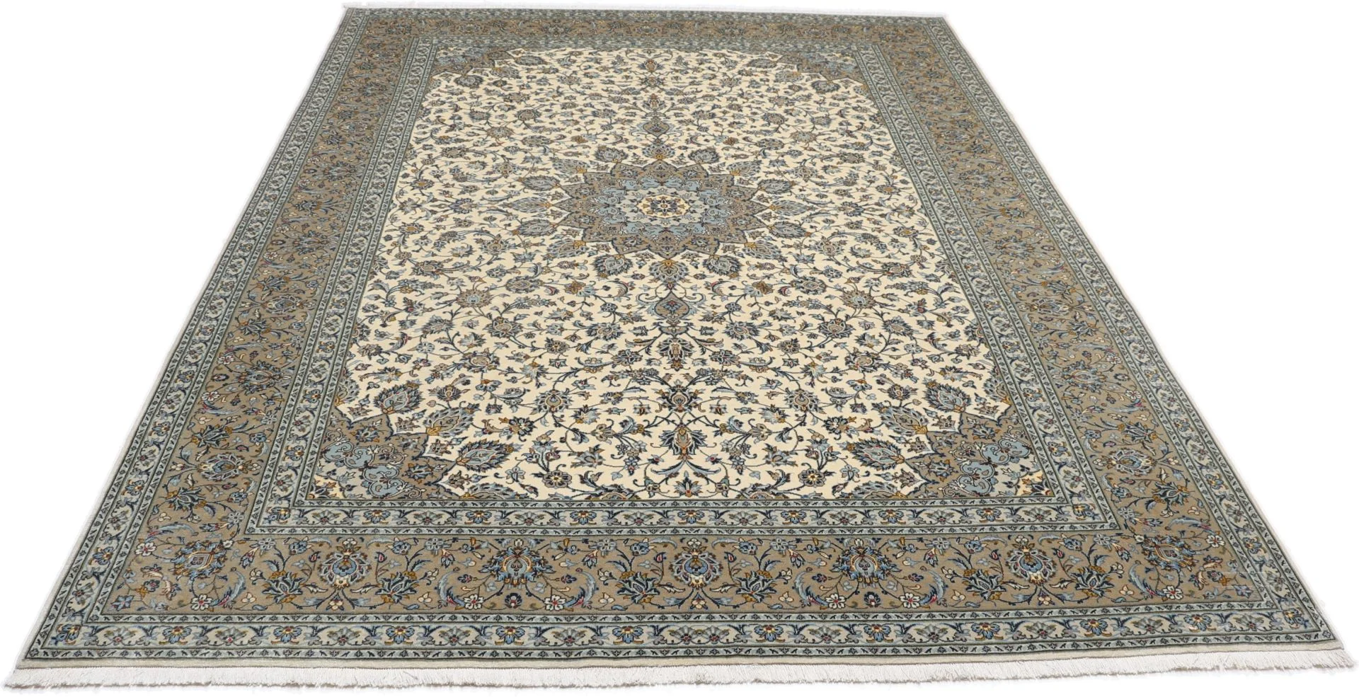 Handgeknüpfter Kashan Perserteppich, 249 × 342 cm, Wolle