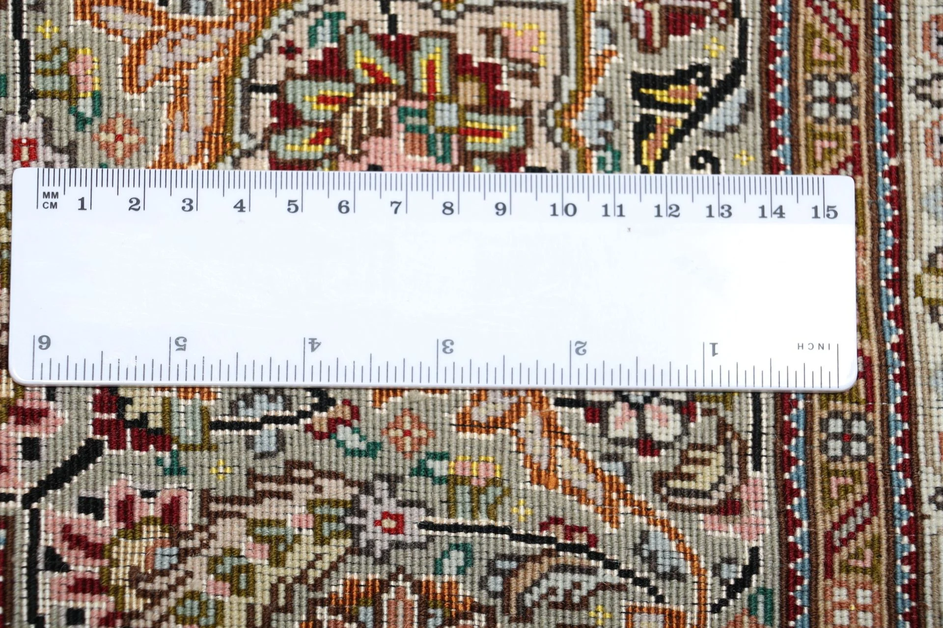 Täbriz Perserteppich 202 × 250 cm aus Wolle & Seide, handgeknüpft
