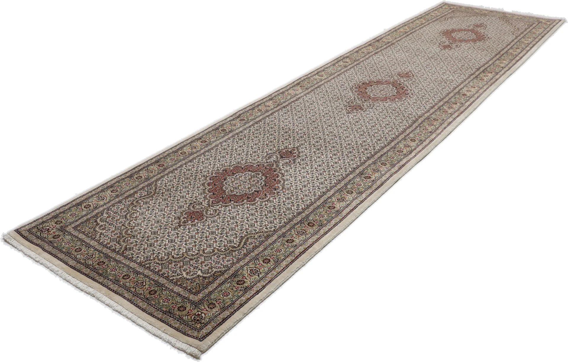 Handgeknüpfter Täbriz Perserteppich, 88 × 354 cm, Wolle