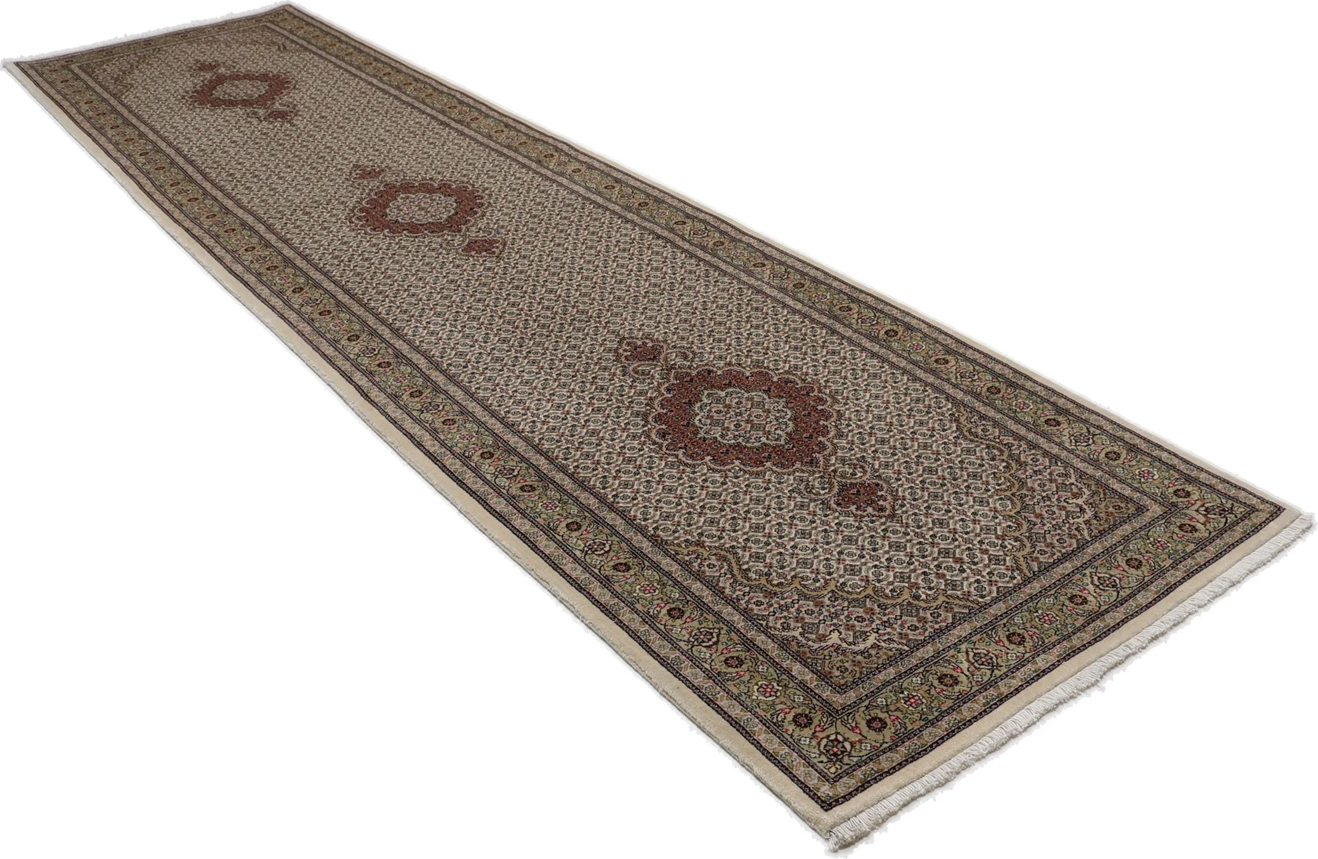 Handgeknüpfter Täbriz Perserteppich, 88 × 354 cm, Wolle