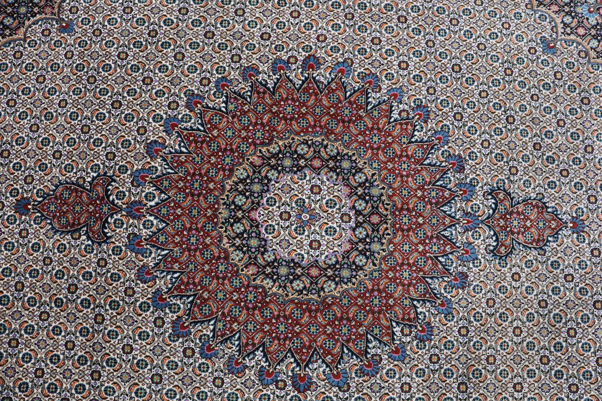 Moud Perserteppich 253 × 300 cm aus Wolle, handgeknüpft