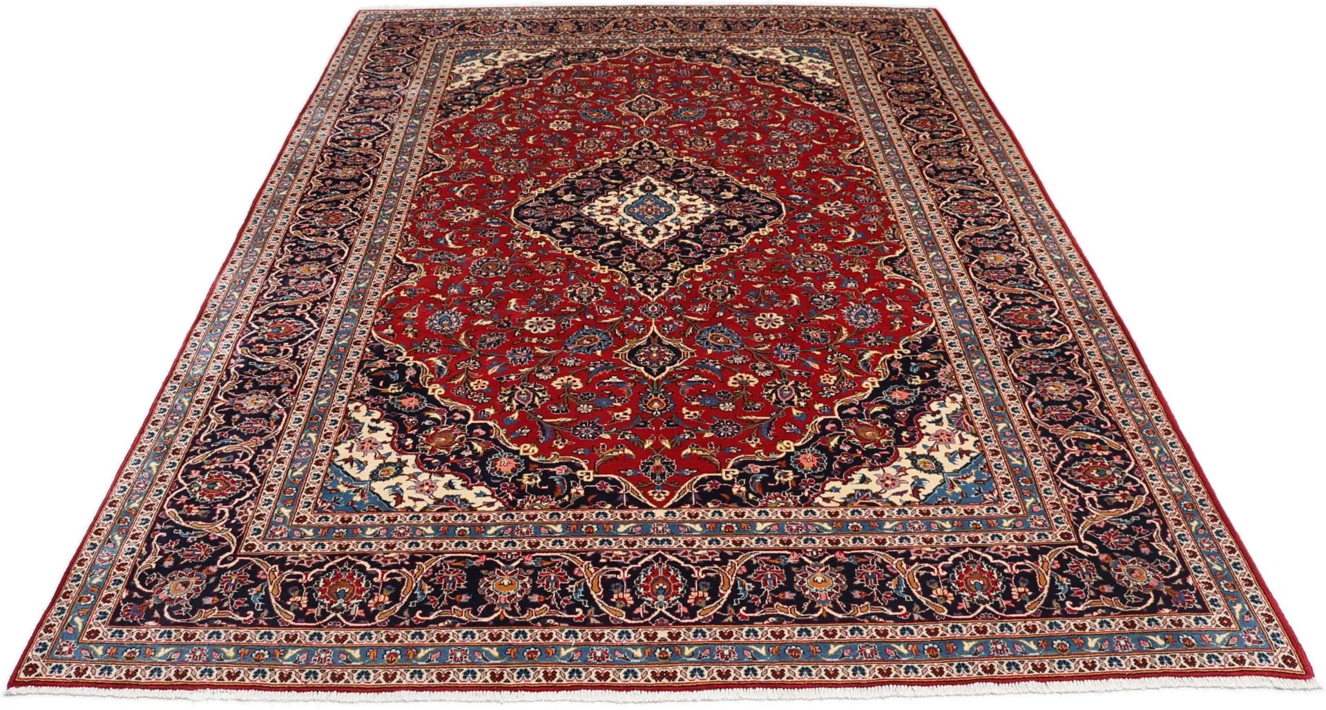 Handgeknüpfter Kashan Perserteppich 245 × 345 cm