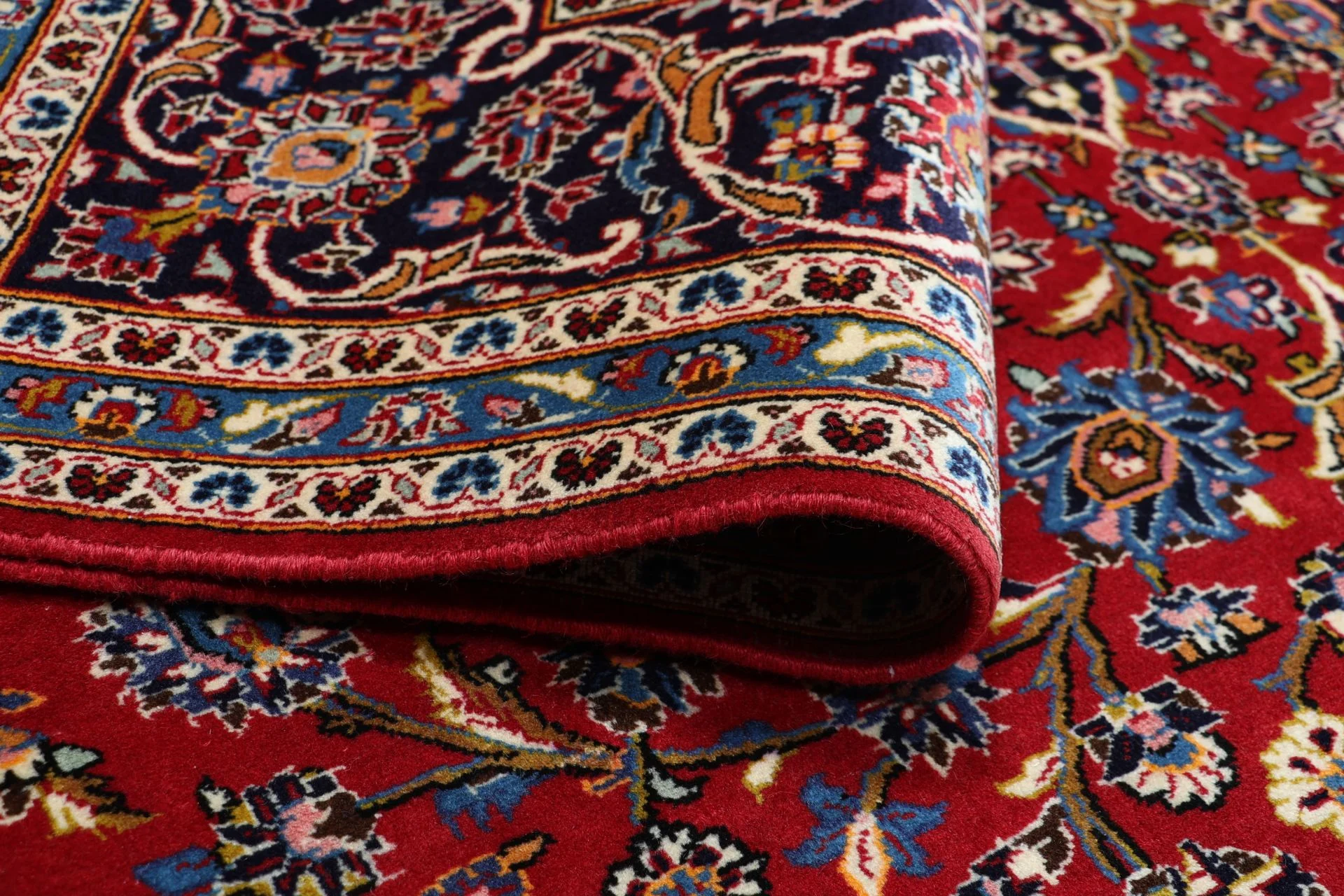 Handgeknüpfter Kashan Perserteppich 245 × 345 cm