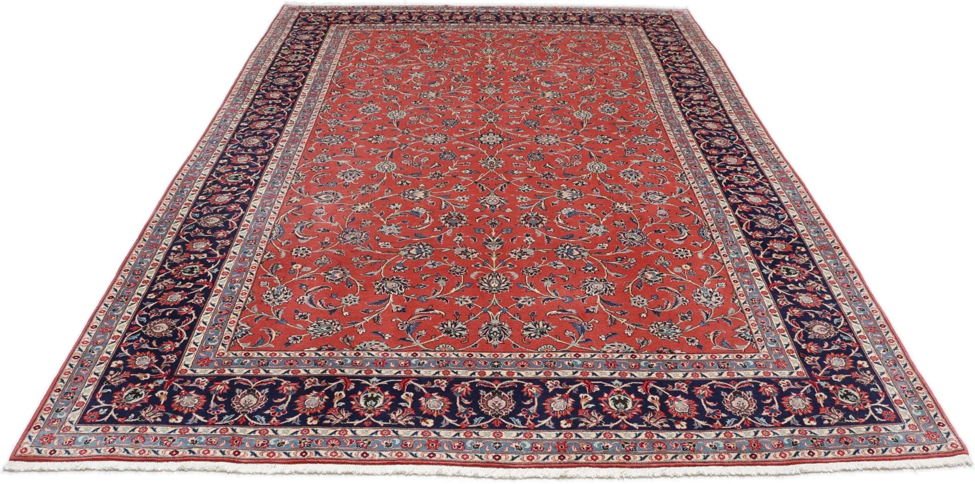 Kashan Perserteppich 252 × 358 cm aus Wolle, handgeknüpft
