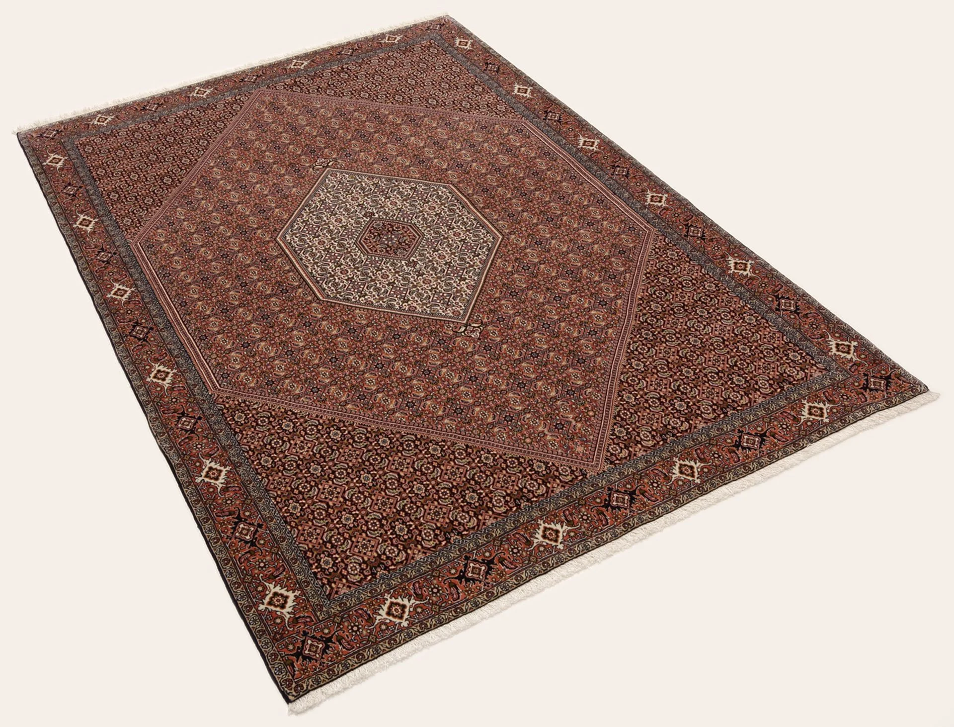 Handgeknüpfter Bijar Perserteppich, 137 × 202 cm, Wolle