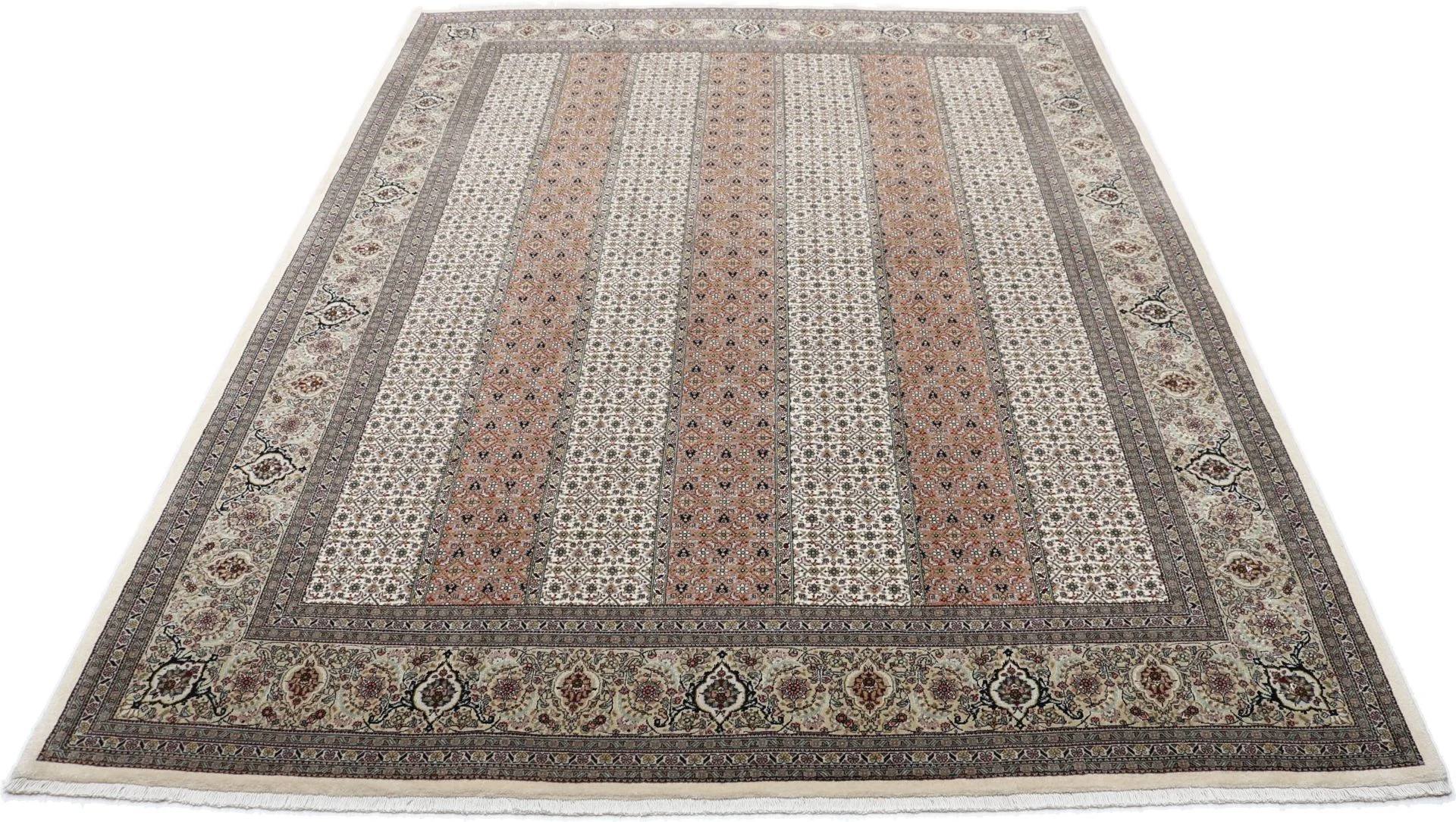 Täbriz Perserteppich 202 × 265 cm aus Wolle & Seide, handgeknüpft