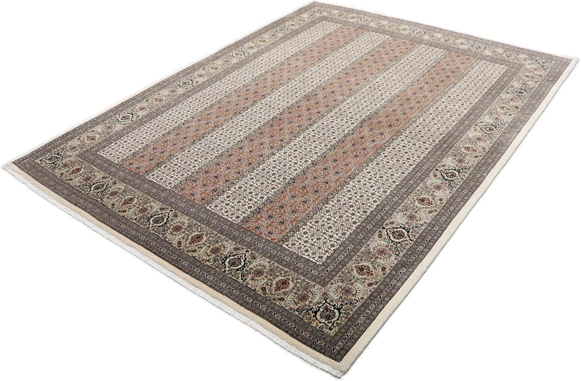 Täbriz Perserteppich 202 × 265 cm aus Wolle & Seide, handgeknüpft