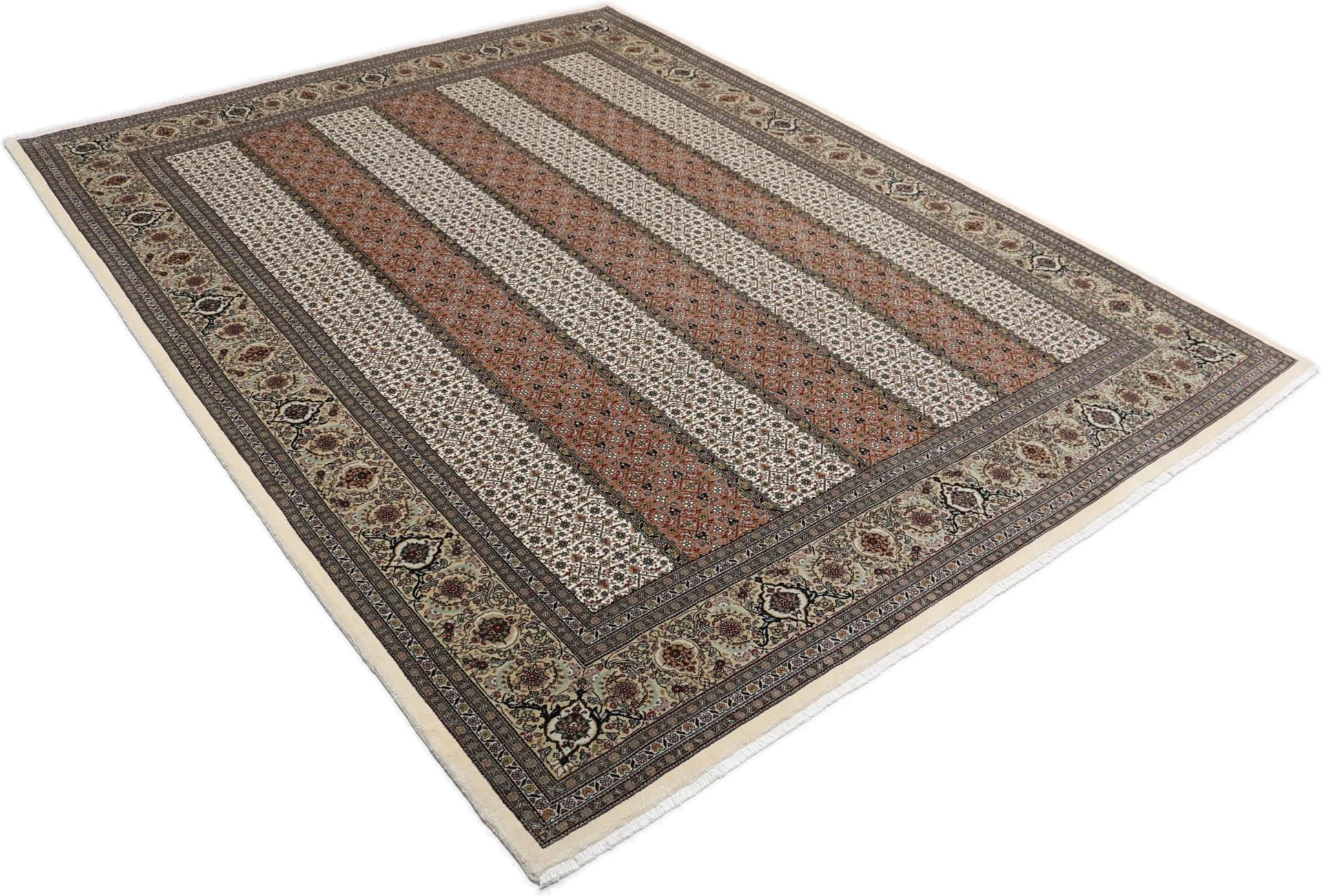 Täbriz Perserteppich 202 × 265 cm aus Wolle & Seide, handgeknüpft