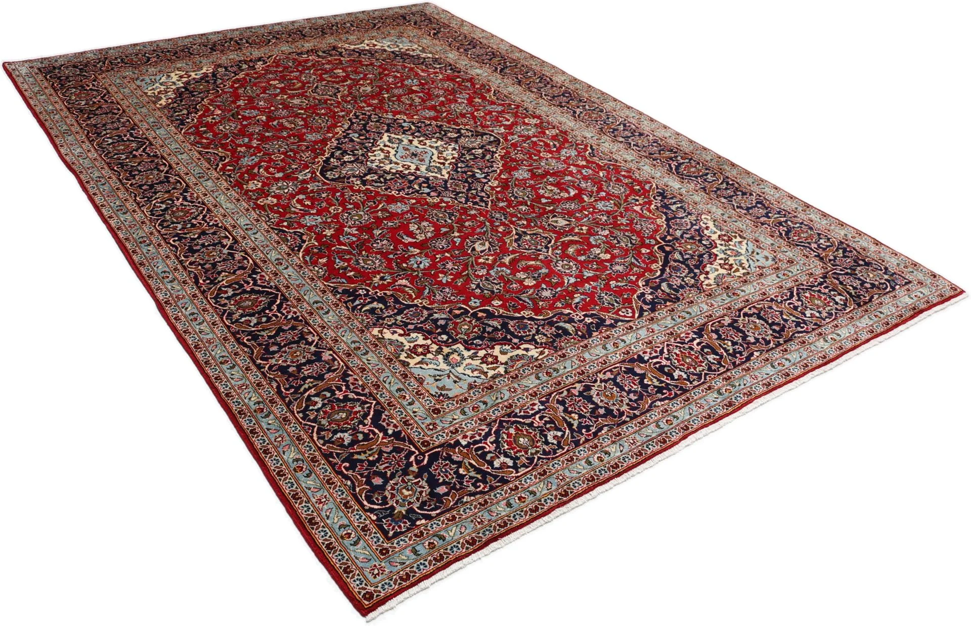 Handgeknüpfter Kashan Perserteppich 245 × 345 cm