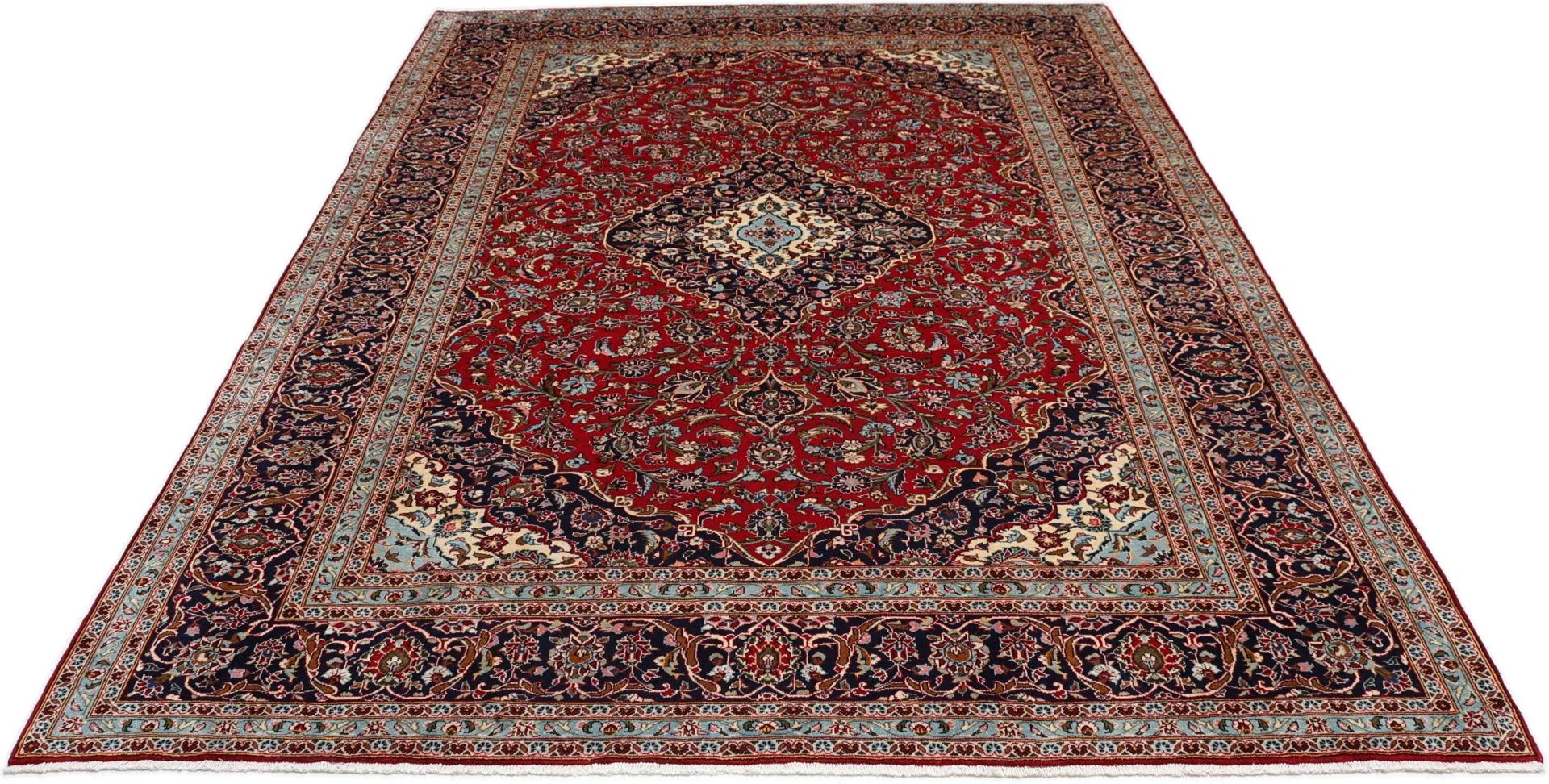 Handgeknüpfter Kashan Perserteppich 245 × 345 cm