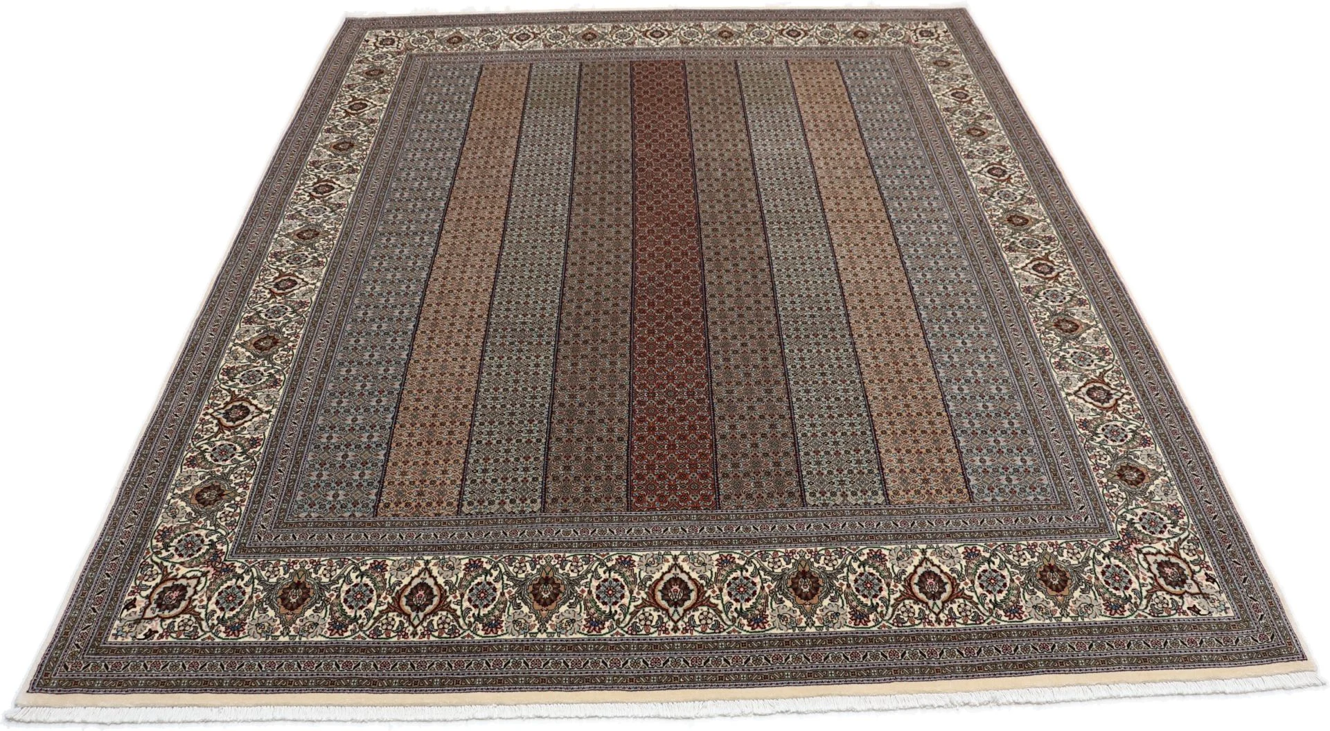 Handgeknüpfter Täbriz Perserteppich, 210 × 255 cm, Wolle & Seide