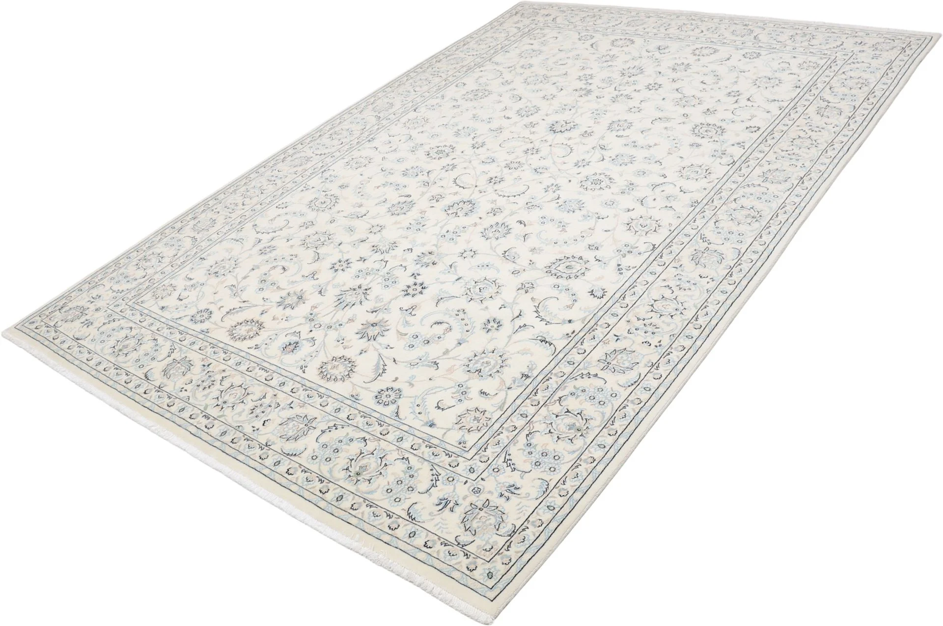 Handgeknüpfter Nain Perserteppich, 200 × 295 cm, Wolle & Seide