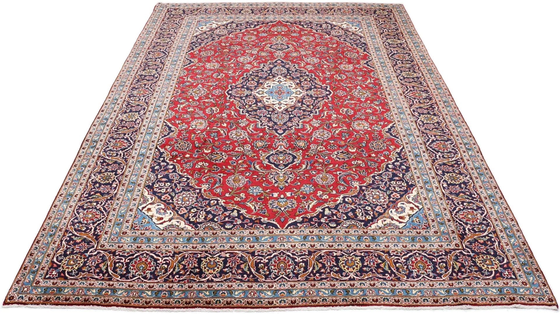 Kashan Perserteppich aus Iran, 245 × 350 cm