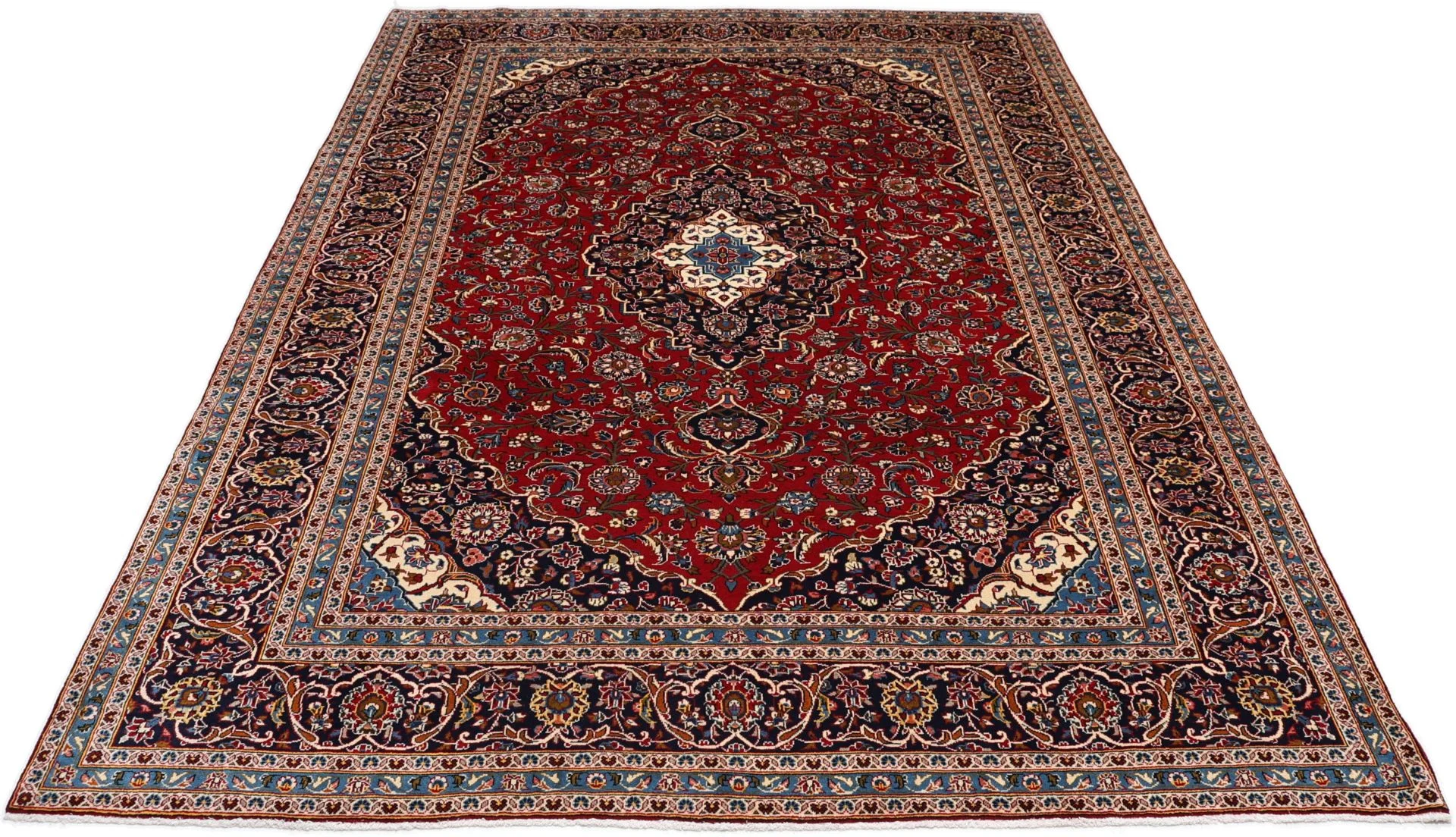 Kashan Perserteppich aus Iran, 245 × 350 cm