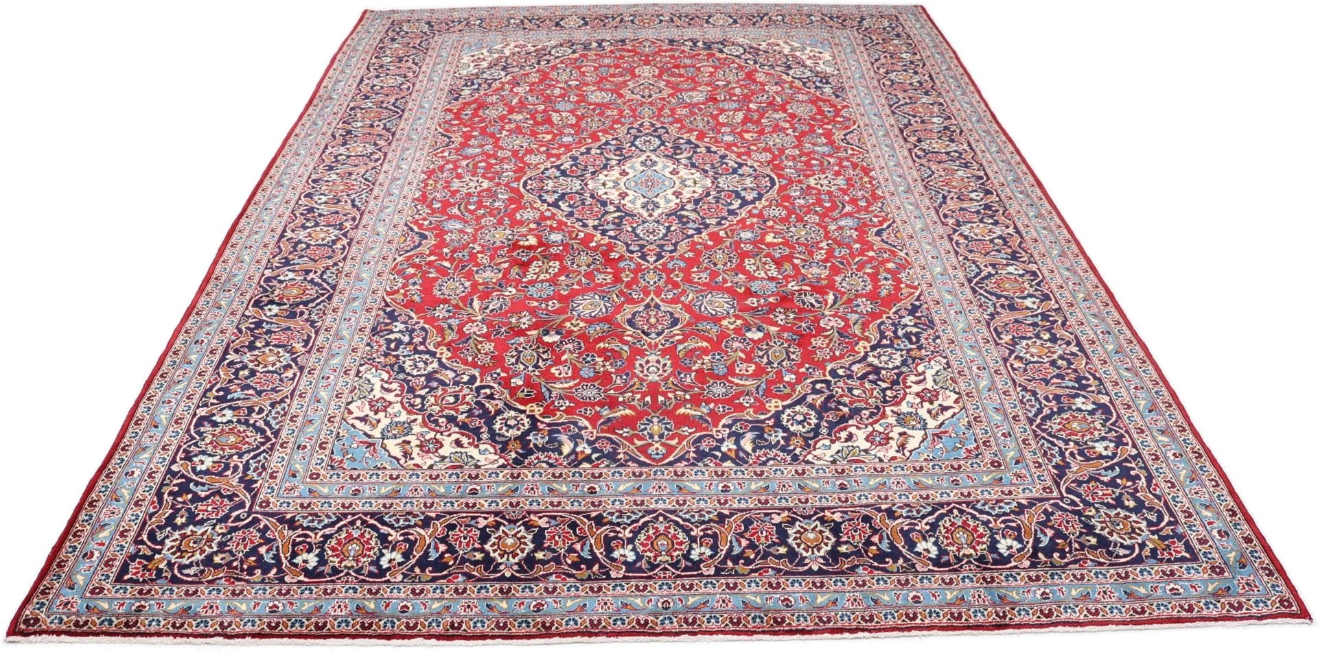 Handgeknüpfter Kashan Perserteppich 242 × 345 cm