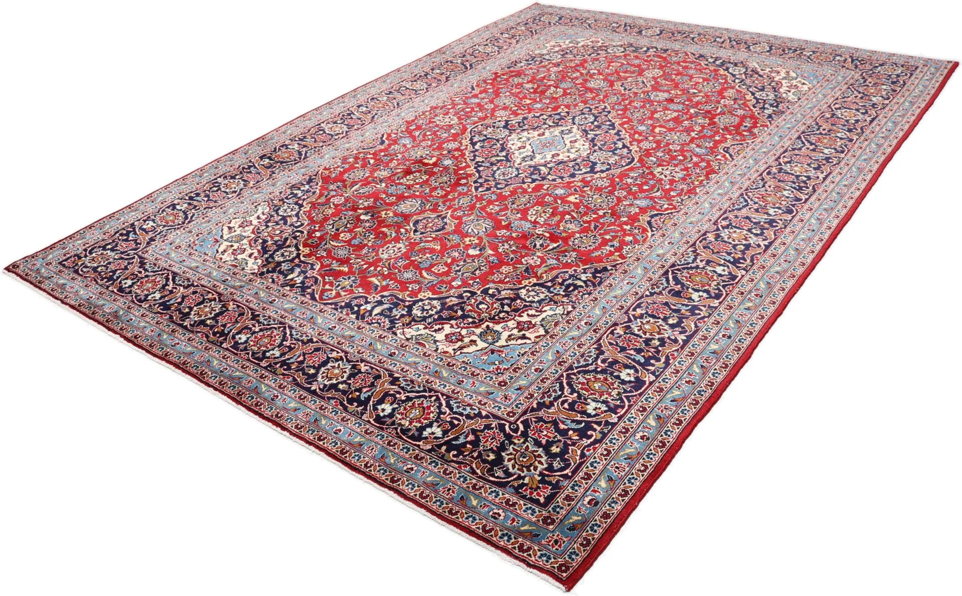 Handgeknüpfter Kashan Perserteppich 242 × 345 cm