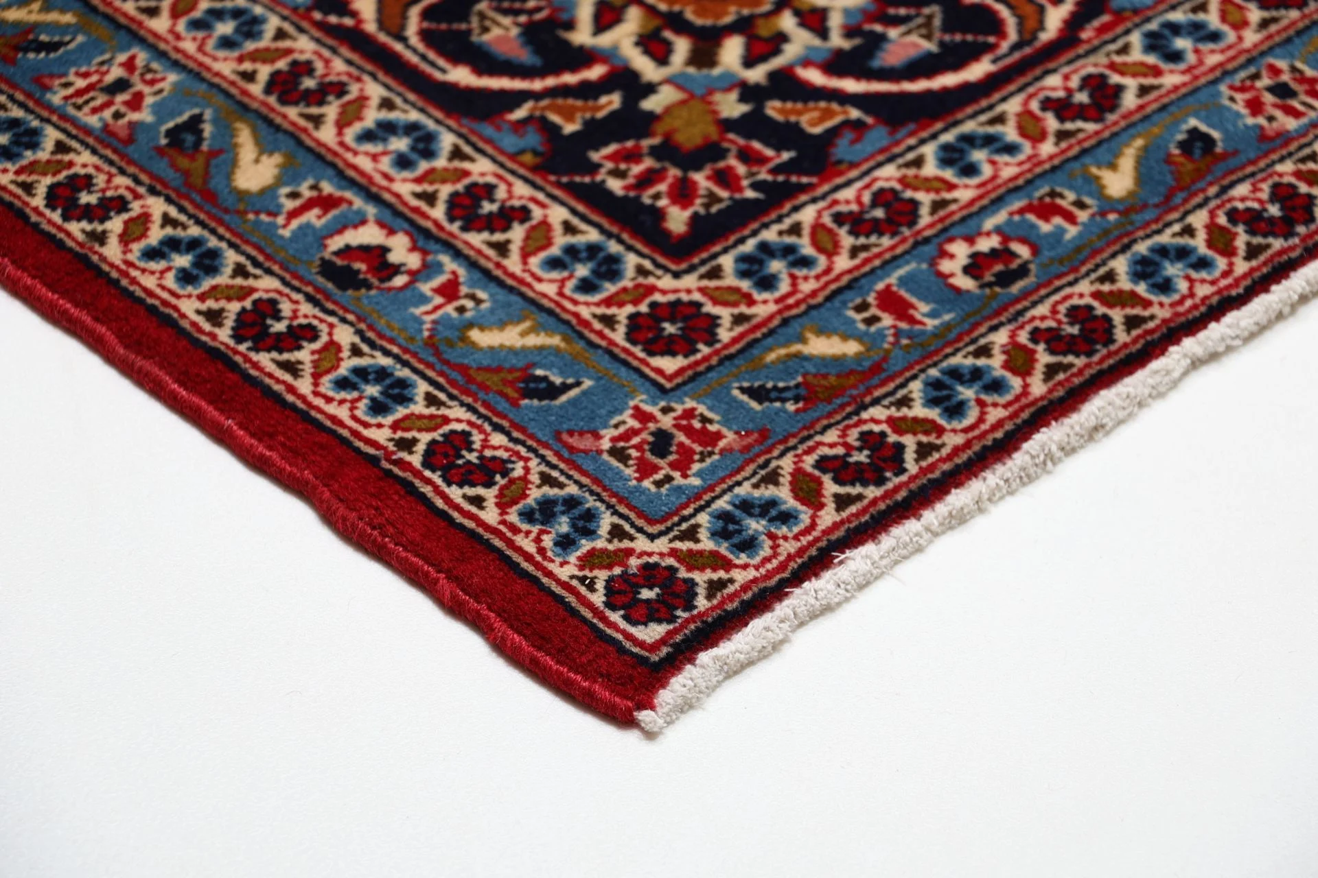 Handgeknüpfter Kashan Perserteppich 242 × 345 cm