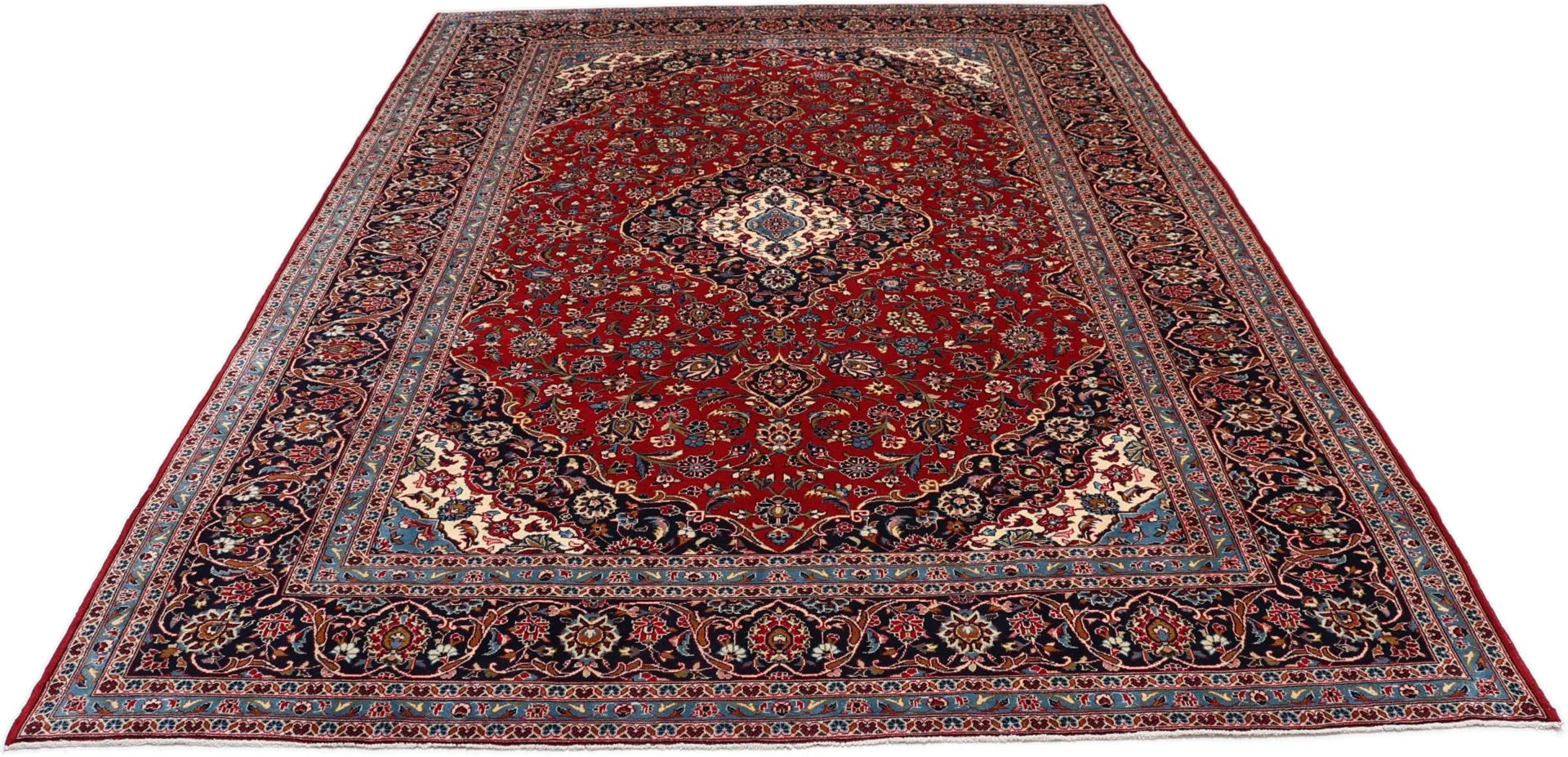 Handgeknüpfter Kashan Perserteppich 242 × 345 cm