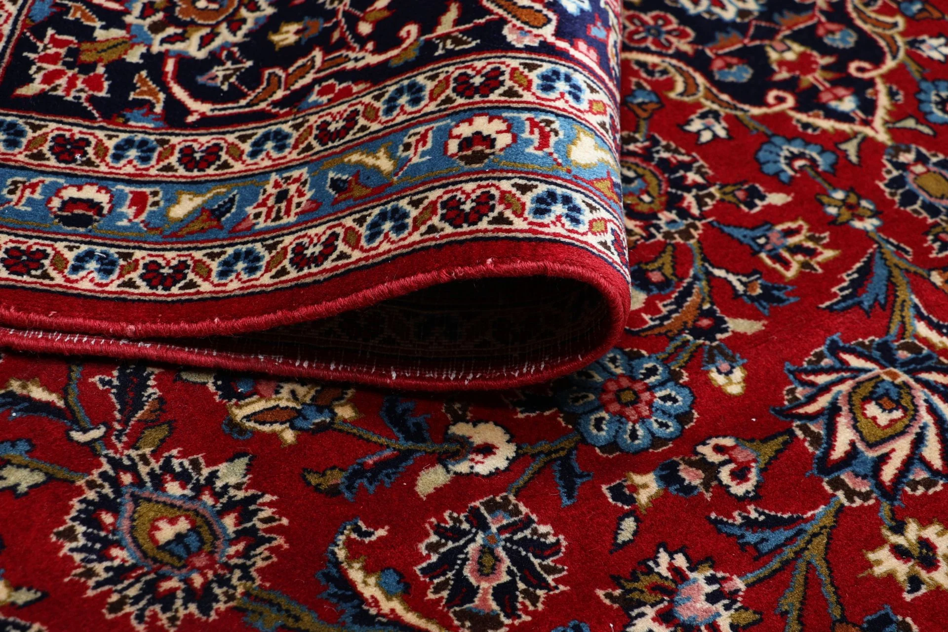 Handgeknüpfter Kashan Perserteppich 242 × 345 cm