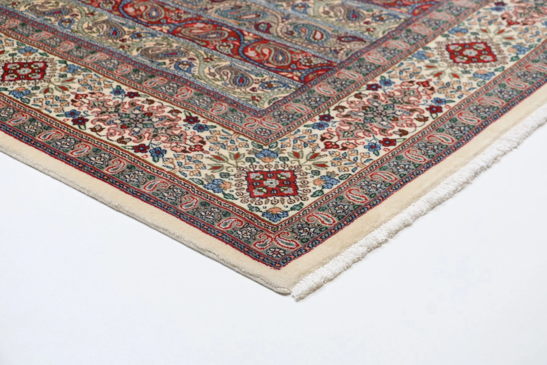Moud Perserteppich 202 × 295 cm aus Wolle & Seide, handgeknüpft