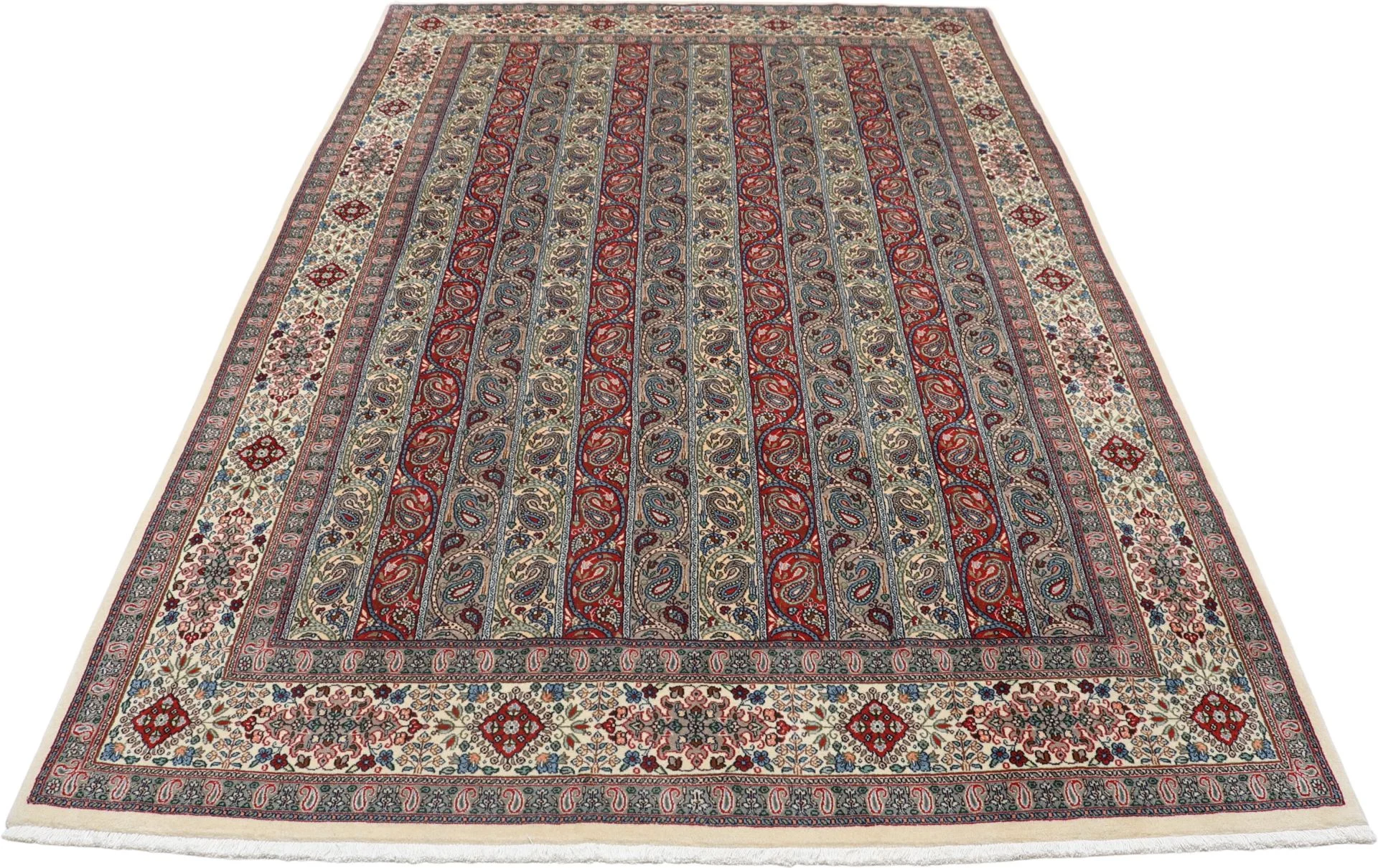 Moud Perserteppich 202 × 295 cm aus Wolle & Seide, handgeknüpft