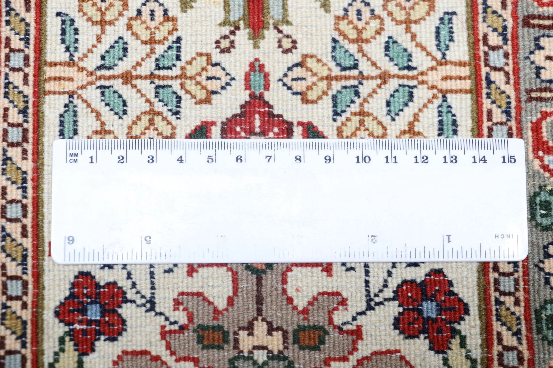 Moud Perserteppich 202 × 295 cm aus Wolle & Seide, handgeknüpft