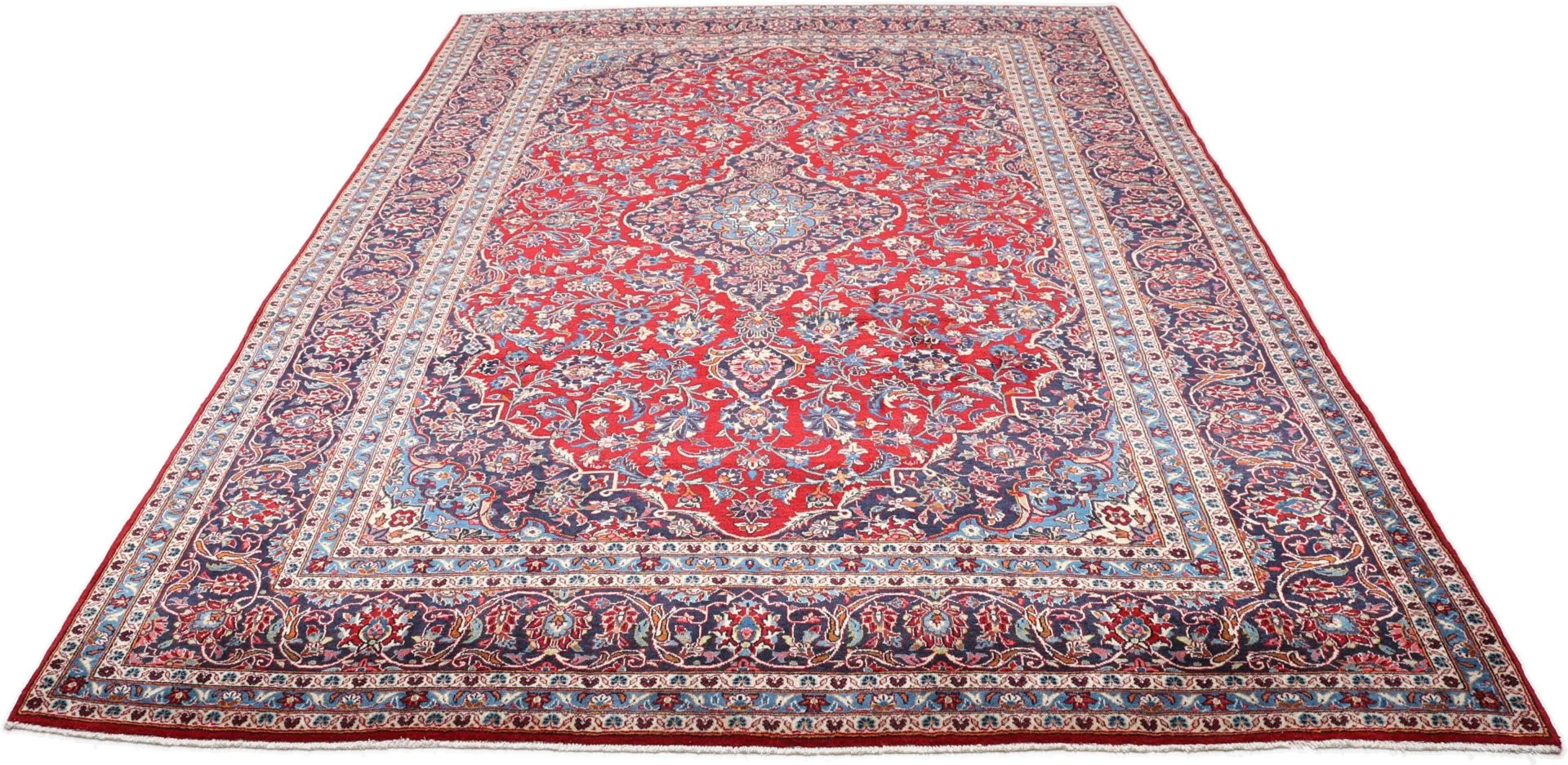 Kashan Perserteppich 260 × 370 cm aus Wolle, handgeknüpft