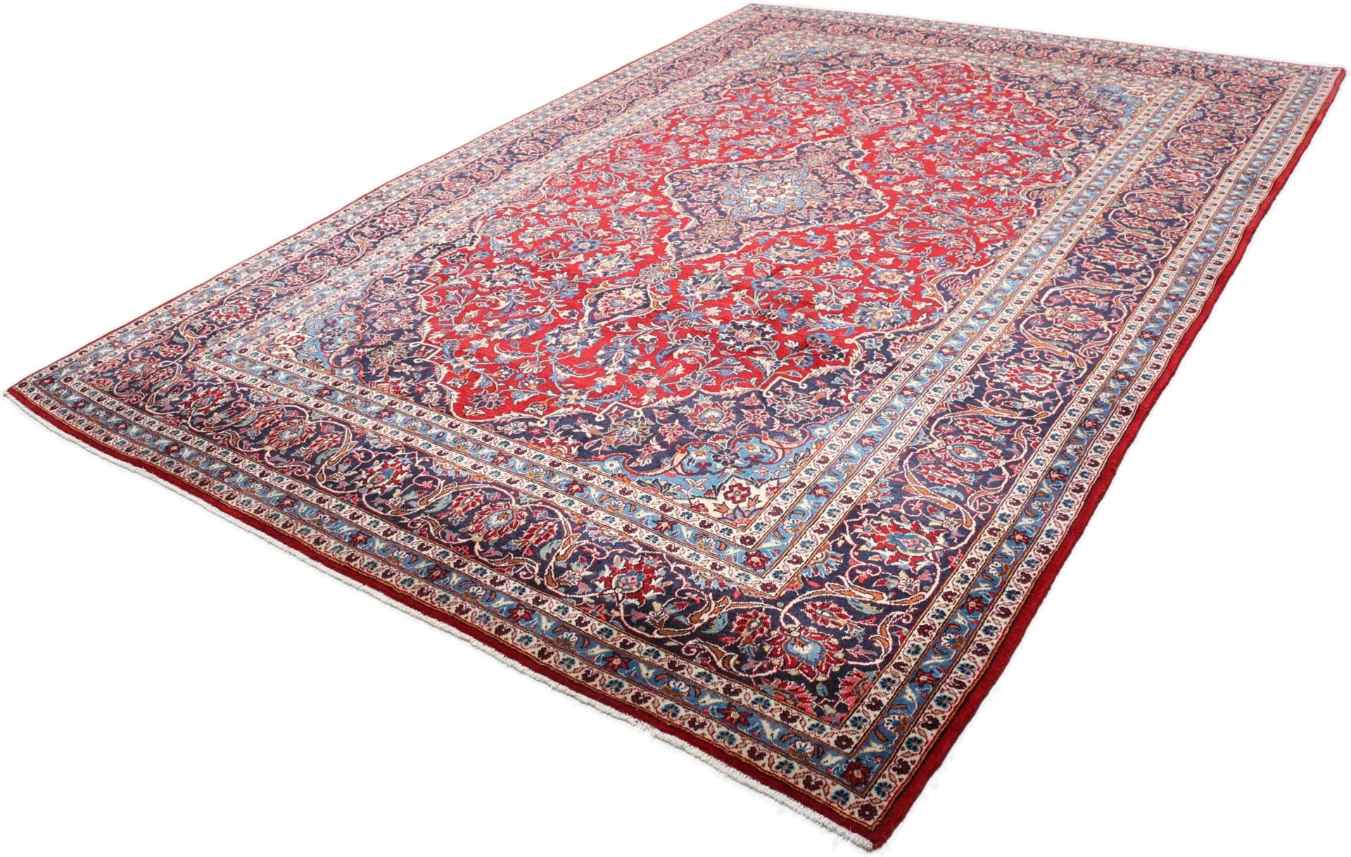 Kashan Perserteppich 260 × 370 cm aus Wolle, handgeknüpft