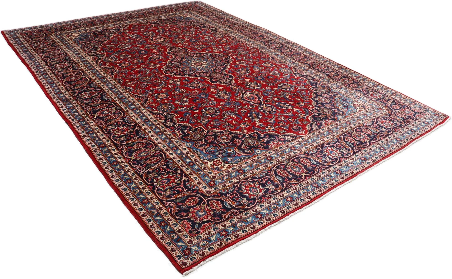 Kashan Perserteppich 260 × 370 cm aus Wolle, handgeknüpft