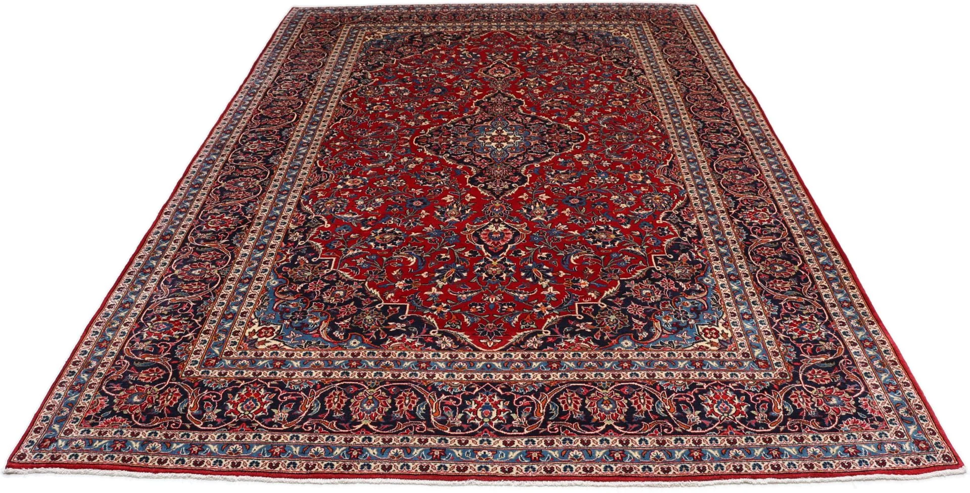 Kashan Perserteppich 260 × 370 cm aus Wolle, handgeknüpft