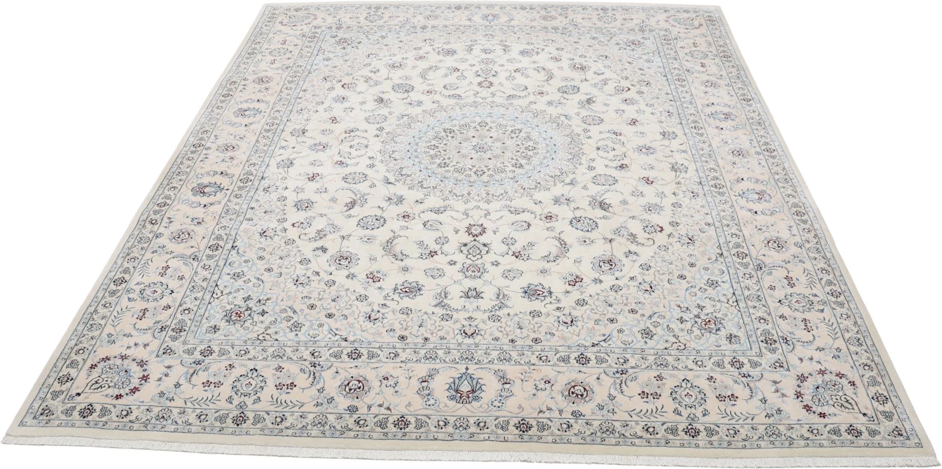 perserteppich-nain-198-x-243-cm-schurwolle-und-seide-handgeknupft-6 Nain Perserteppich aus Iran, 198 × 243 cm