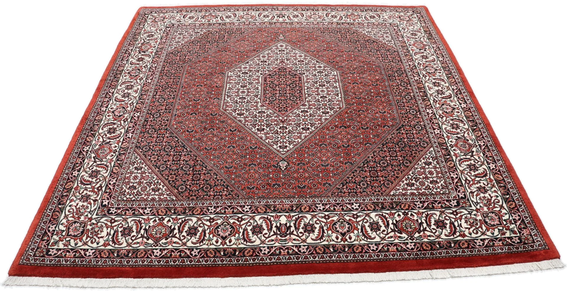 Bijar Perserteppich 200 × 213 cm aus Wolle & Seide, handgeknüpft