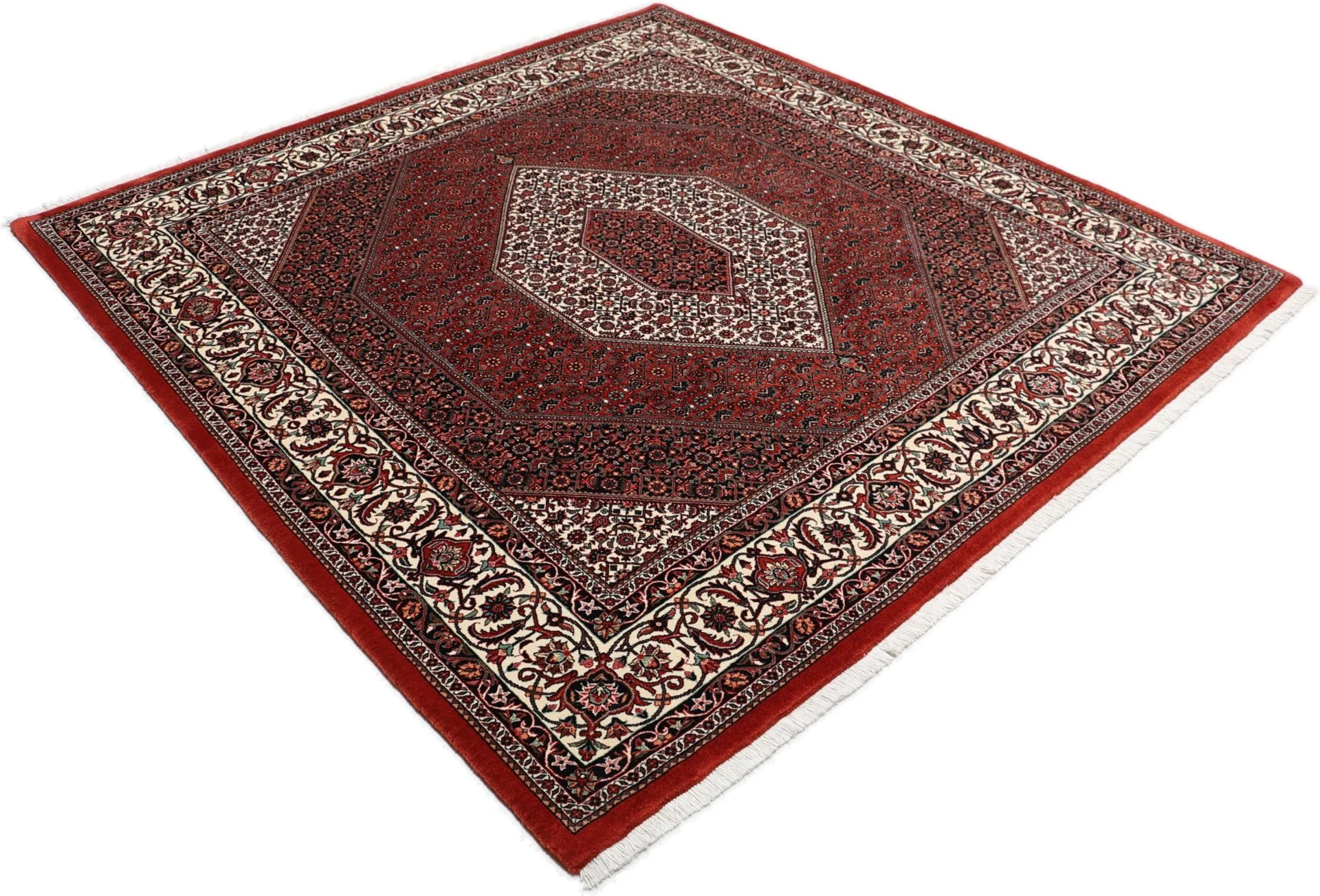 Bijar Perserteppich 200 × 213 cm aus Wolle & Seide, handgeknüpft