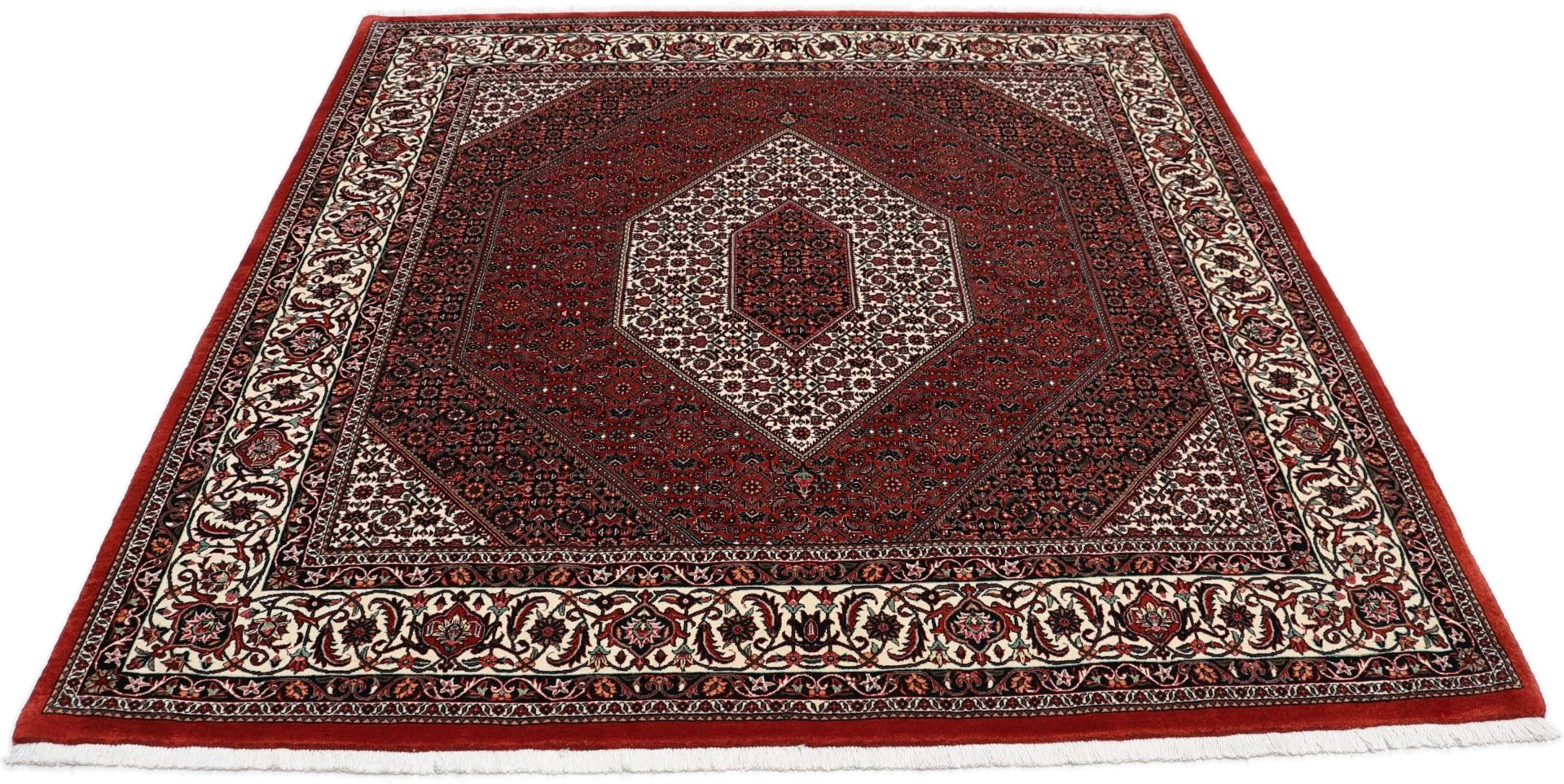 Bijar Perserteppich 200 × 213 cm aus Wolle & Seide, handgeknüpft