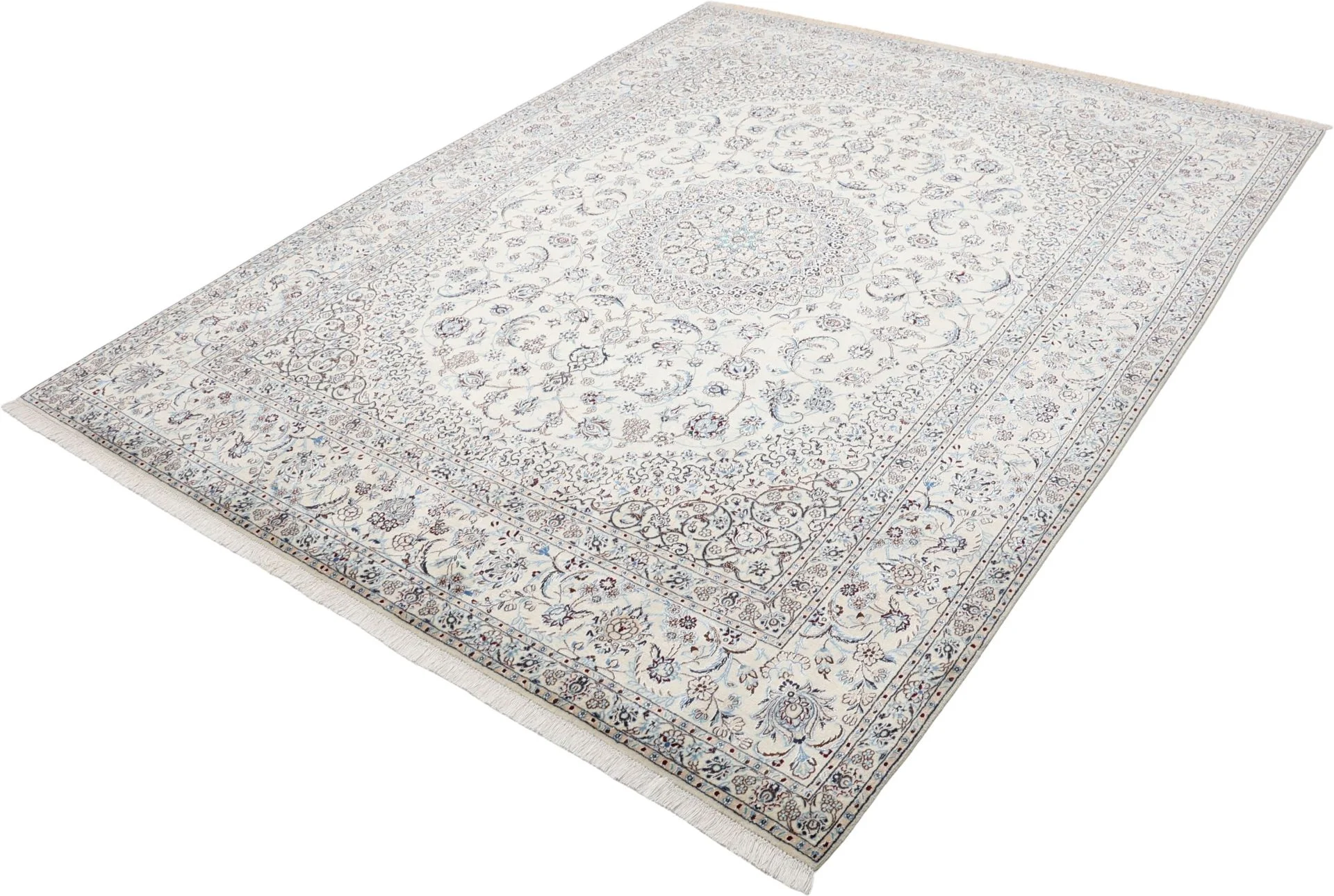 Handgeknüpfter Nain Perserteppich, 203 × 255 cm, Wolle & Seide
