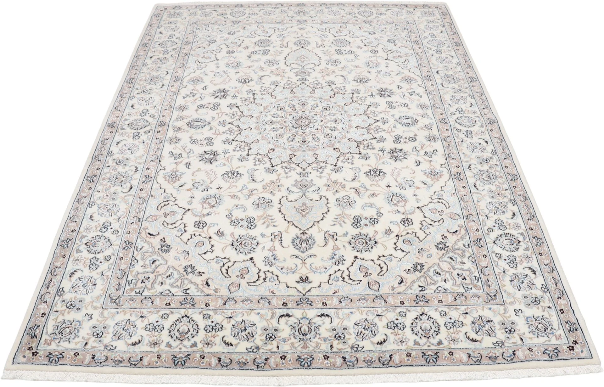 Nain Perserteppich 174 × 247 cm aus Wolle & Seide, handgeknüpft