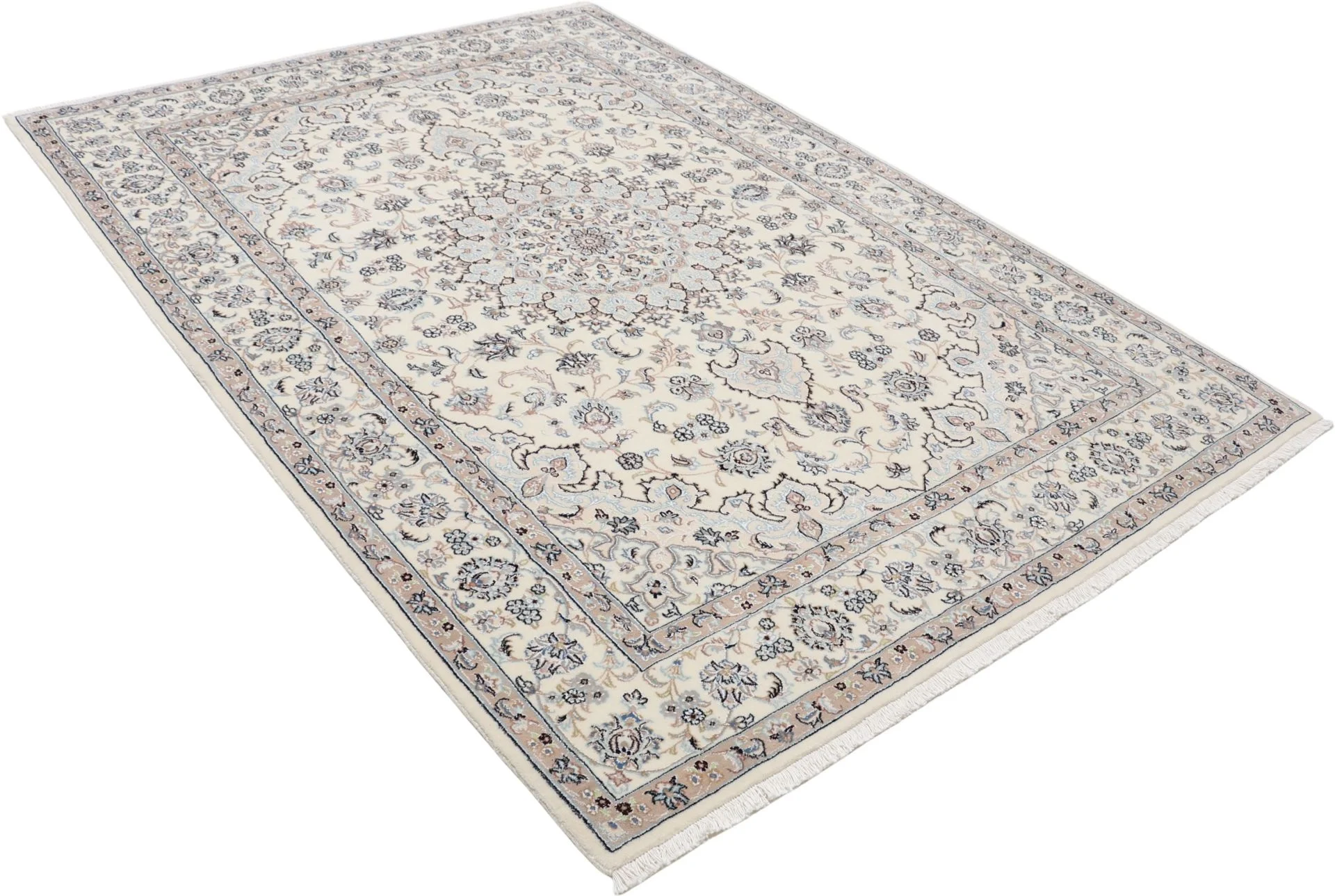 Nain Perserteppich 174 × 247 cm aus Wolle & Seide, handgeknüpft