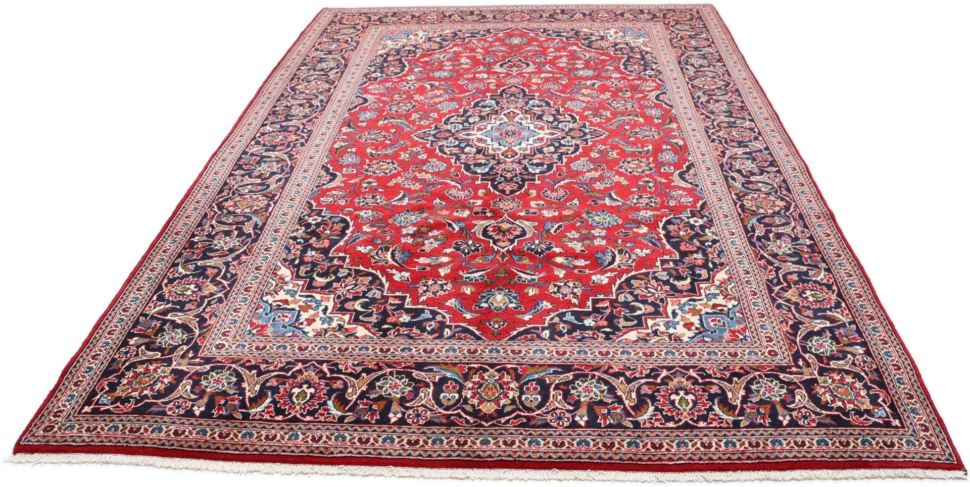 Handgeknüpfter Kashan Perserteppich, 203 × 306 cm, Wolle