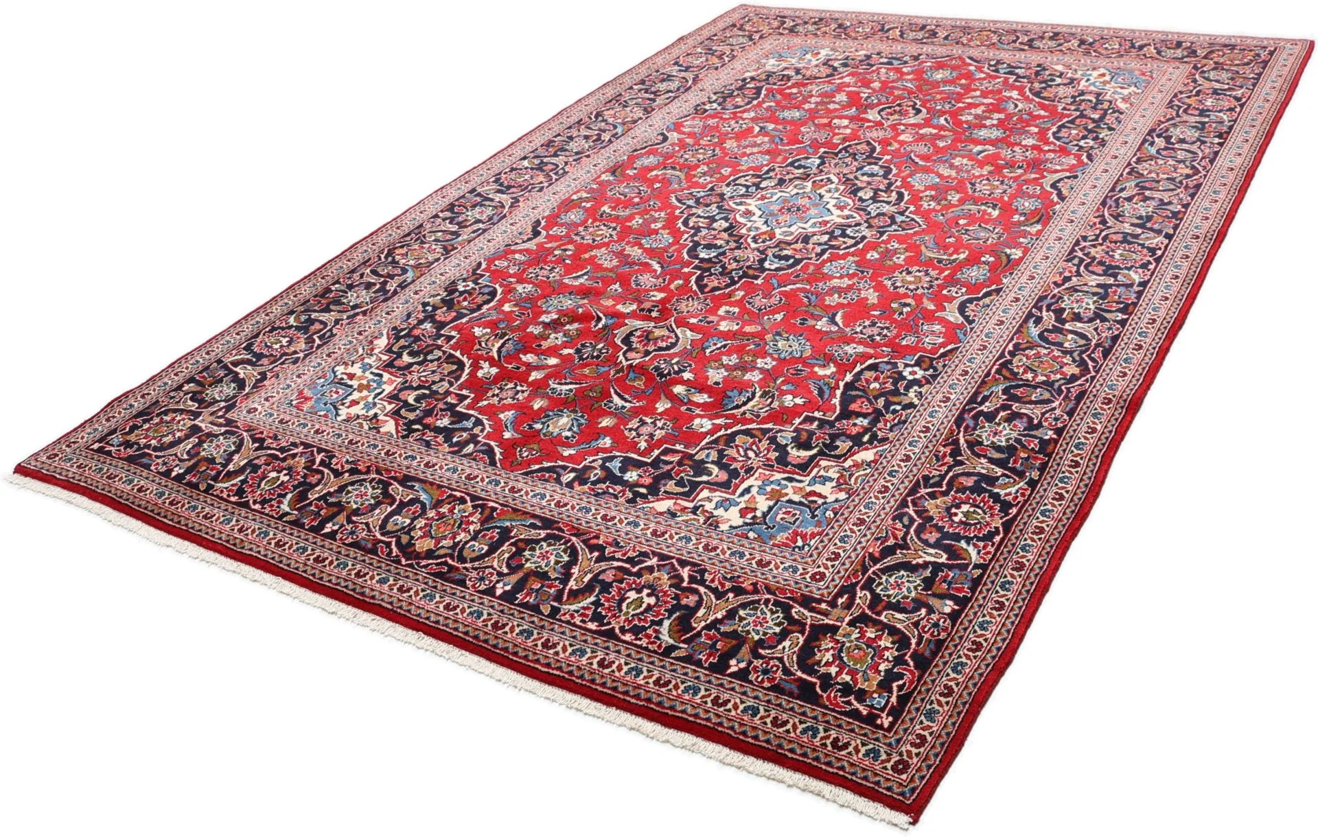 Handgeknüpfter Kashan Perserteppich, 203 × 306 cm, Wolle