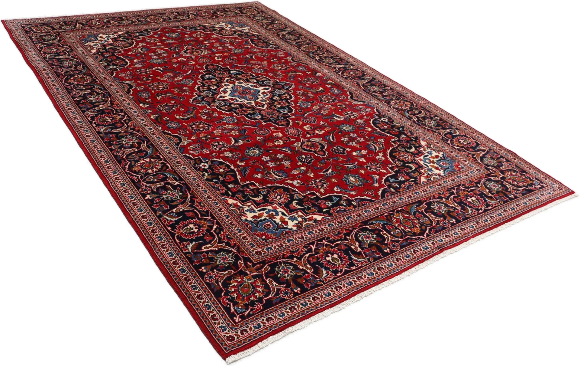 Handgeknüpfter Kashan Perserteppich, 203 × 306 cm, Wolle