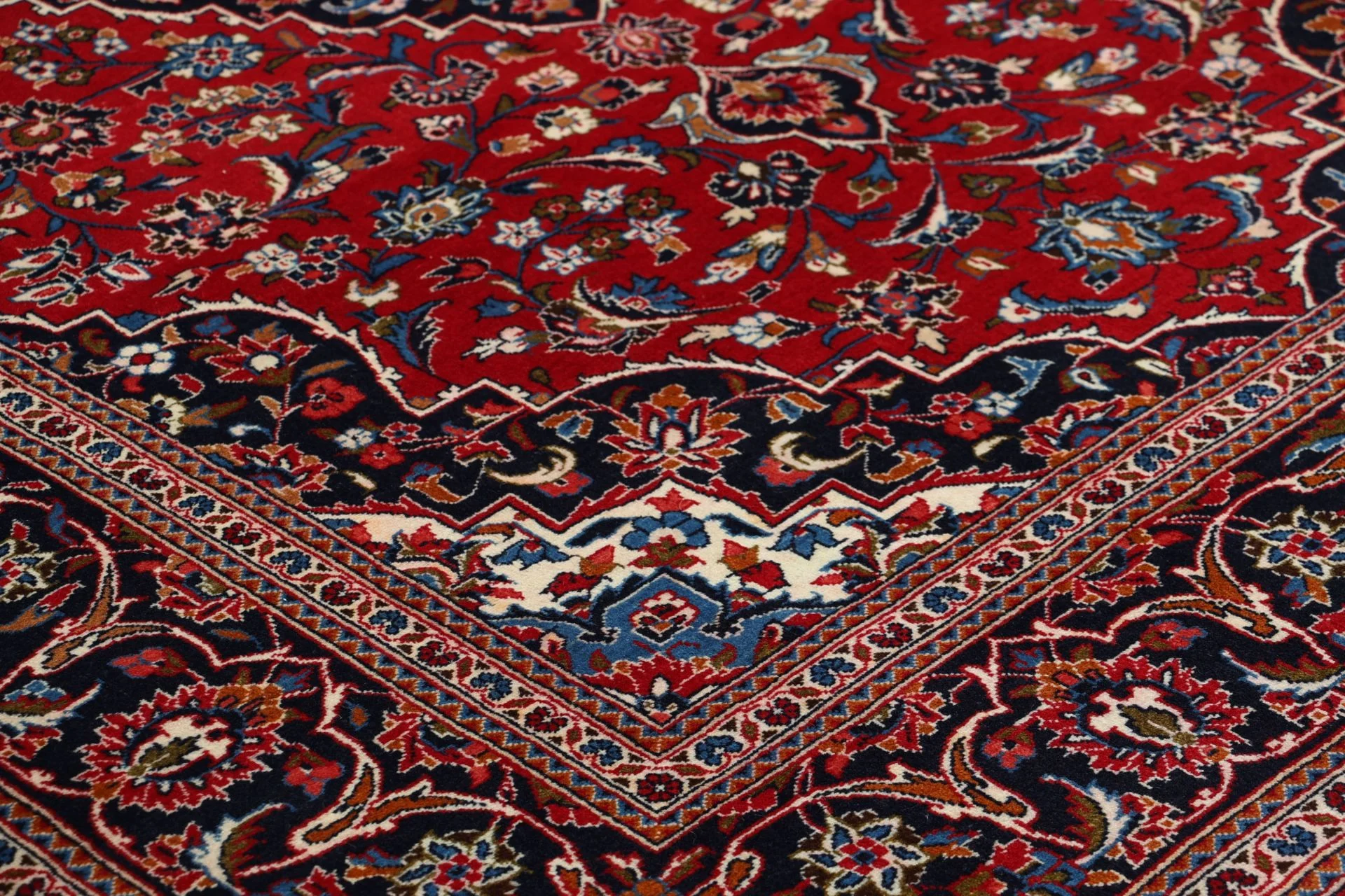 Handgeknüpfter Kashan Perserteppich, 203 × 306 cm, Wolle