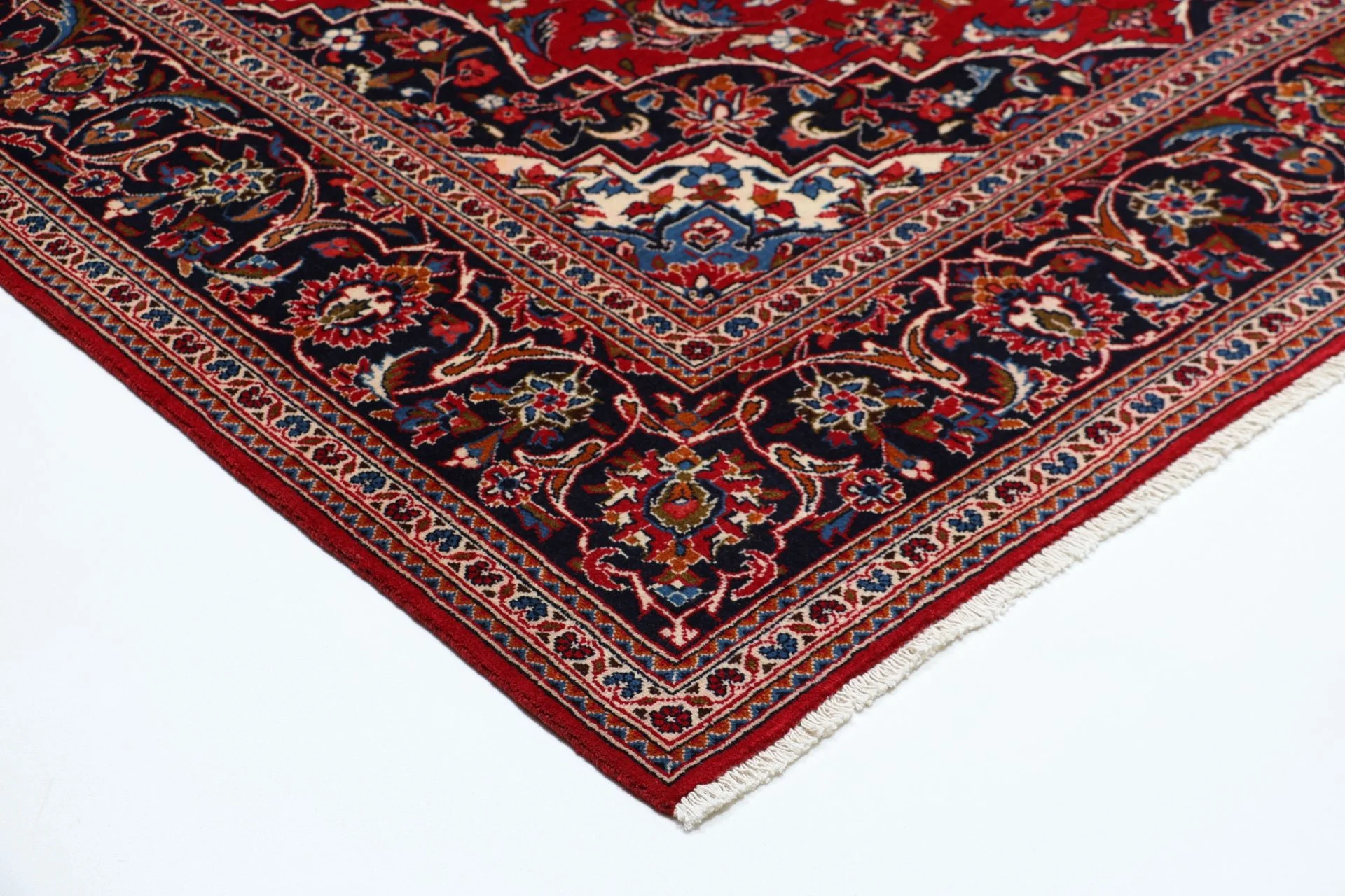 Handgeknüpfter Kashan Perserteppich, 203 × 306 cm, Wolle