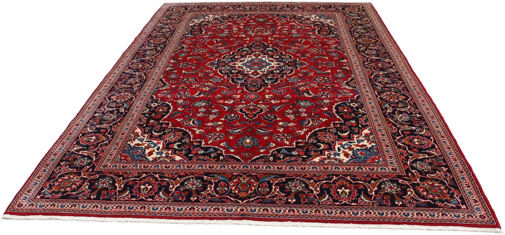 Handgeknüpfter Kashan Perserteppich, 203 × 306 cm, Wolle