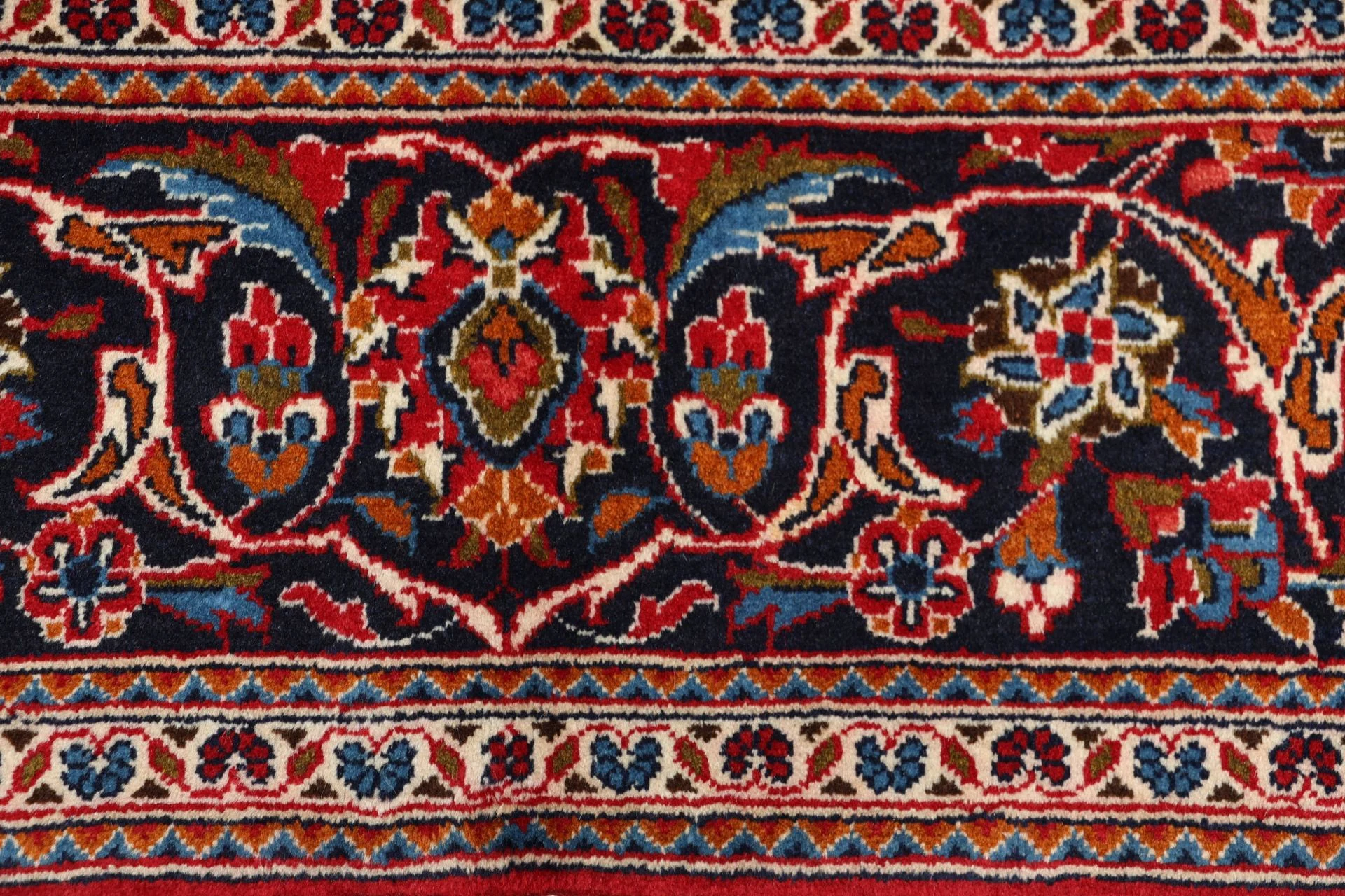 Handgeknüpfter Kashan Perserteppich, 203 × 306 cm, Wolle