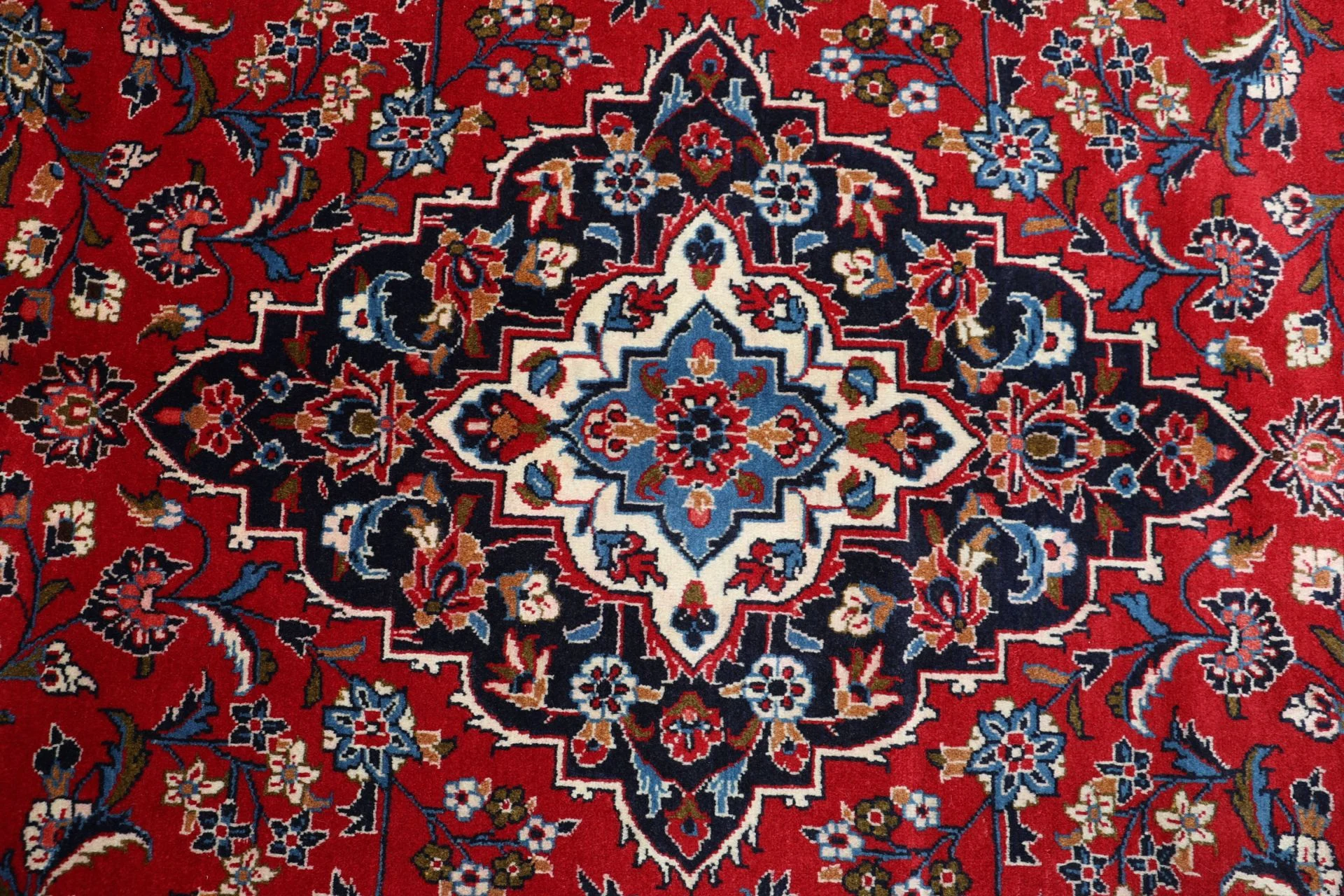 Handgeknüpfter Kashan Perserteppich, 203 × 306 cm, Wolle