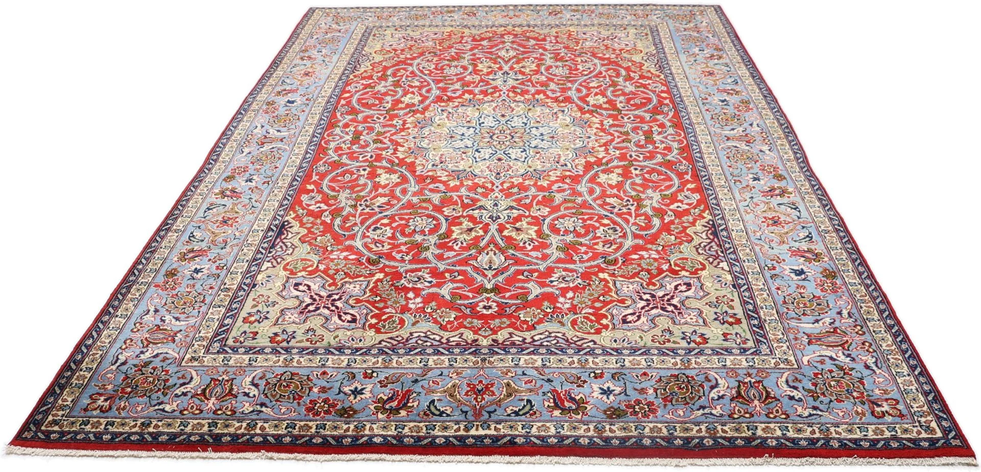 Handgeknüpfter Isfahan Perserteppich 212 × 324 cm