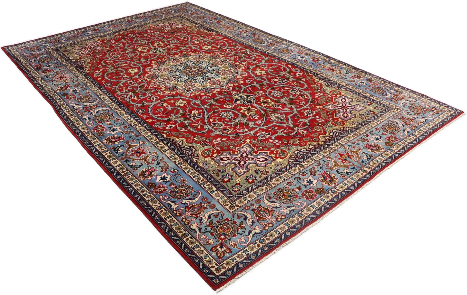 Handgeknüpfter Isfahan Perserteppich 212 × 324 cm